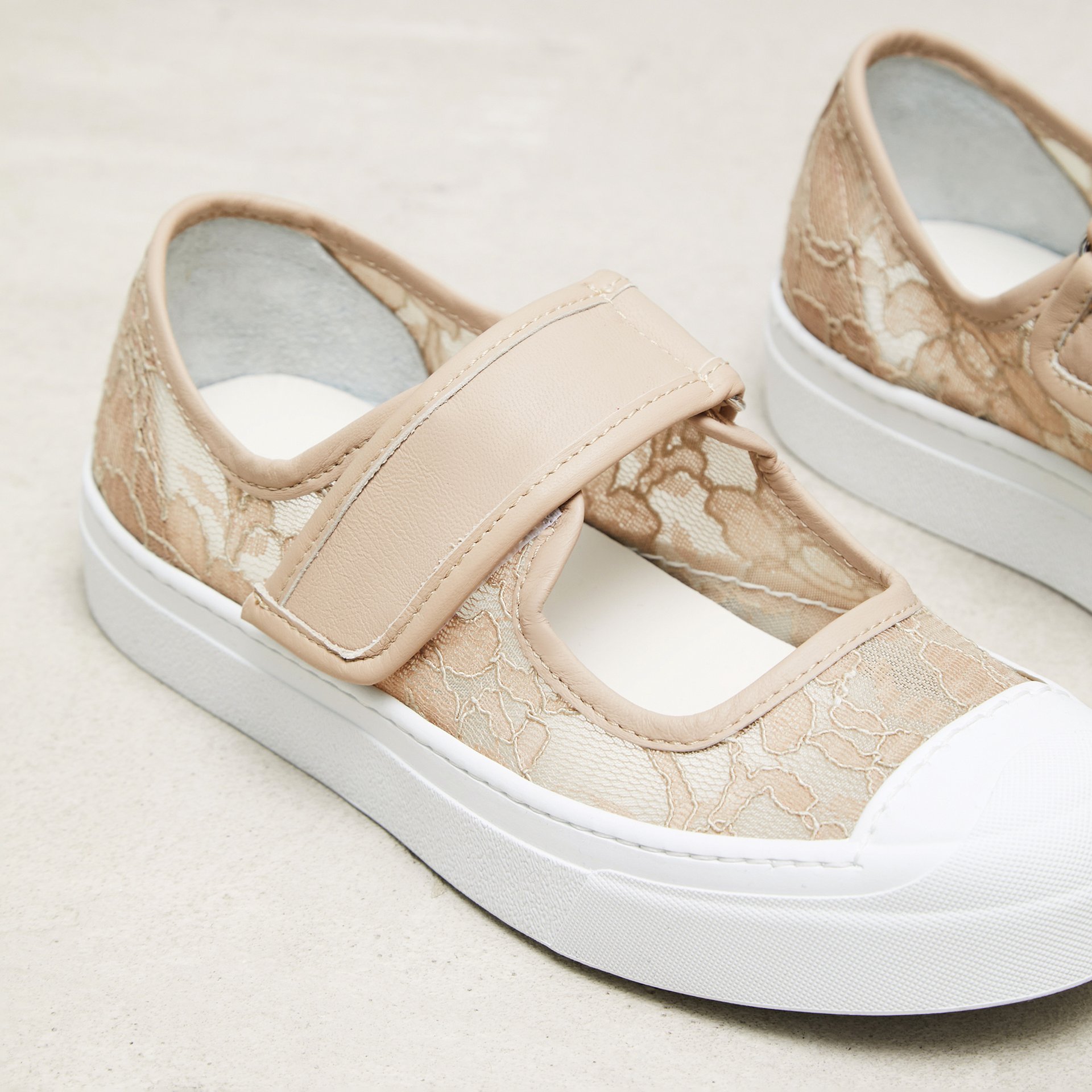 Бежевые текстильные кеды - Image 3 of 5