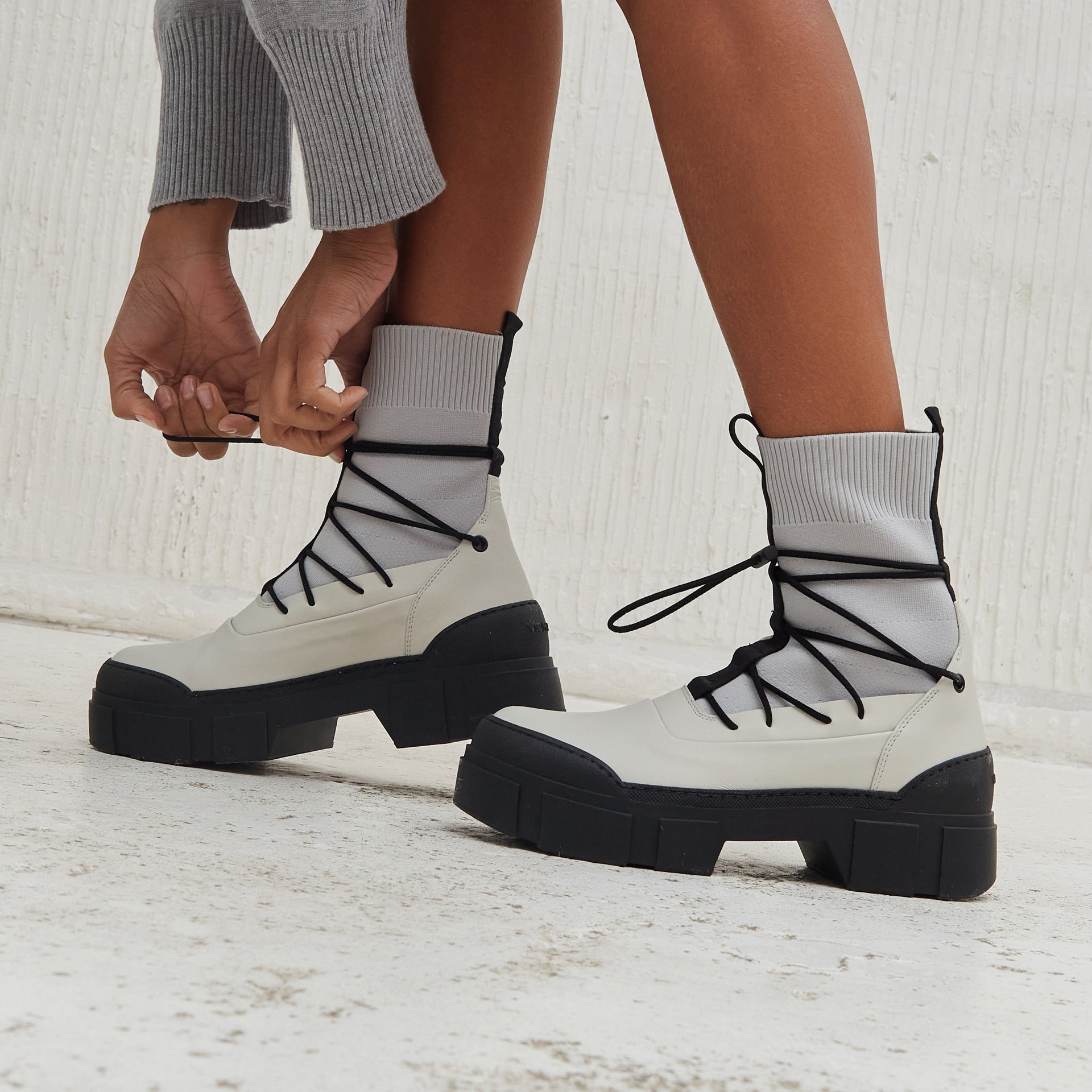 Светло-серые кожаные ботинки - Image 5 of 5