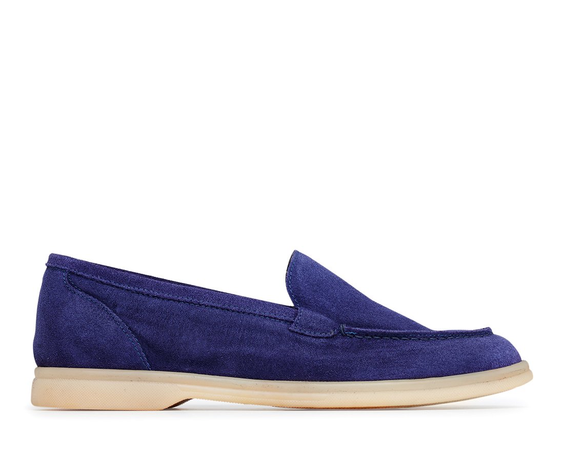 Синие замшевые лоферы - Main image