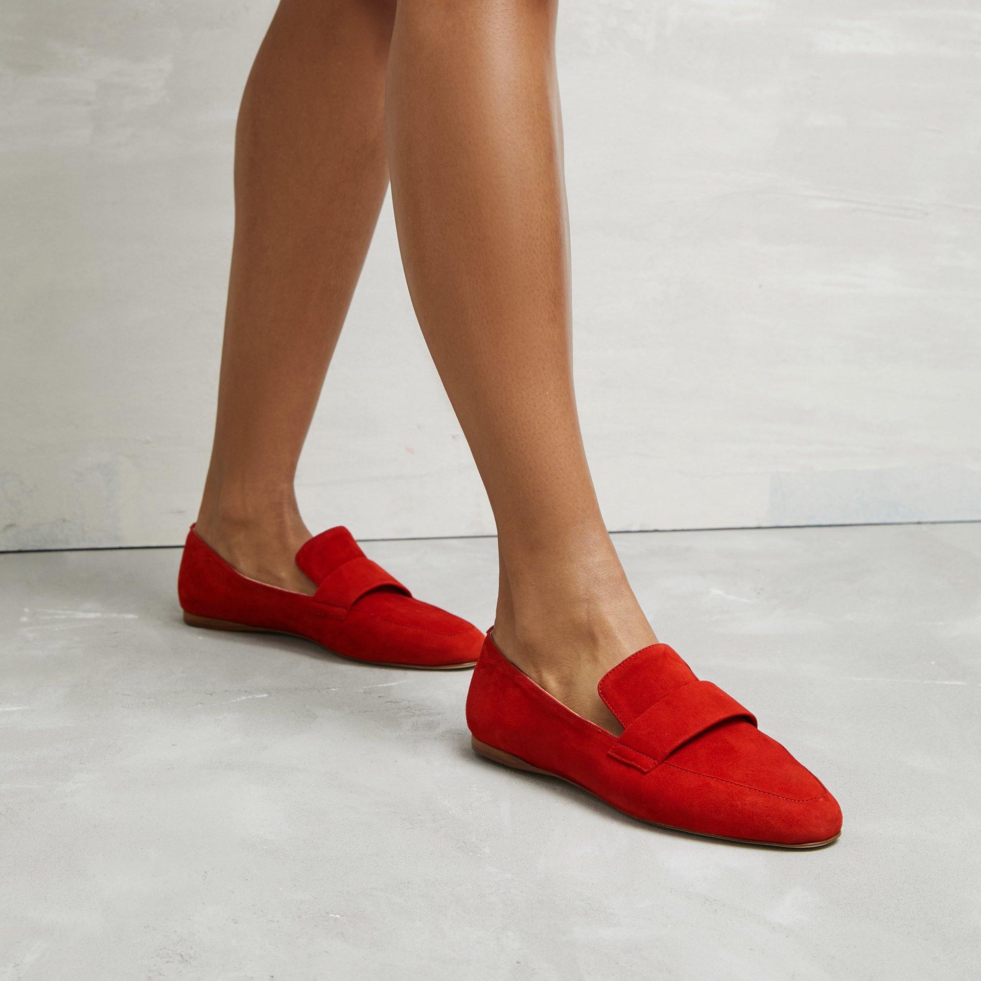 Красные замшевые лоферы - Main image