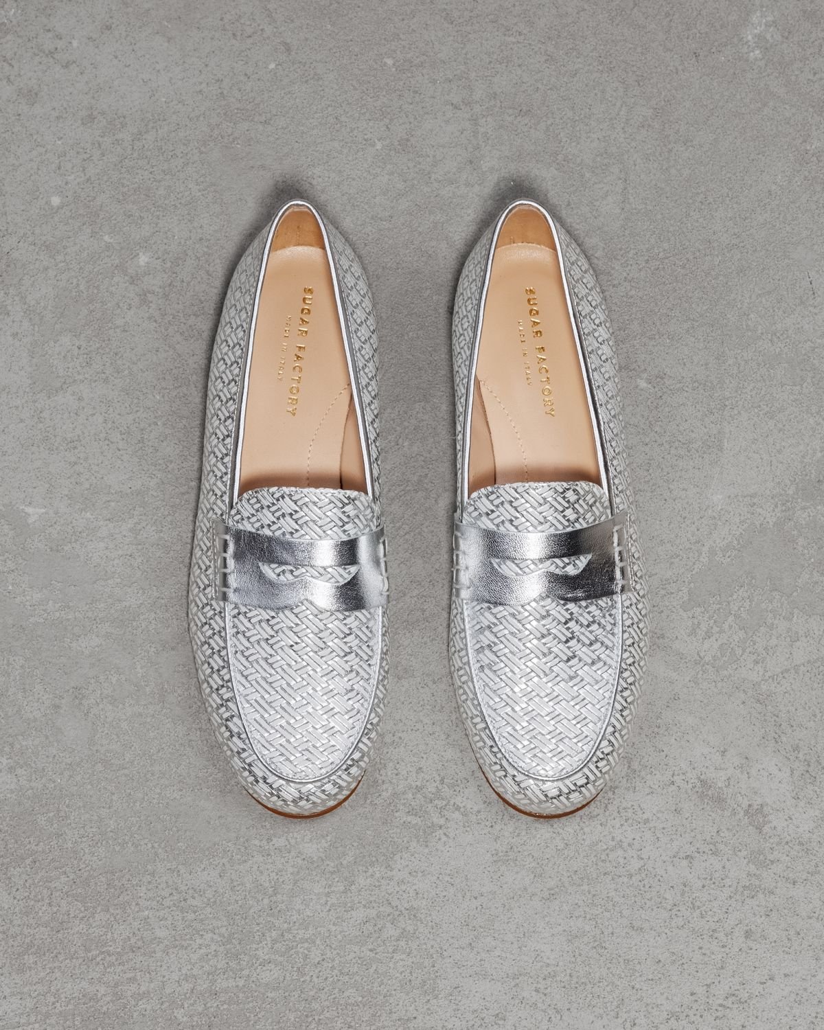 Серебряные кожаные лоферы - Image 2 of 6