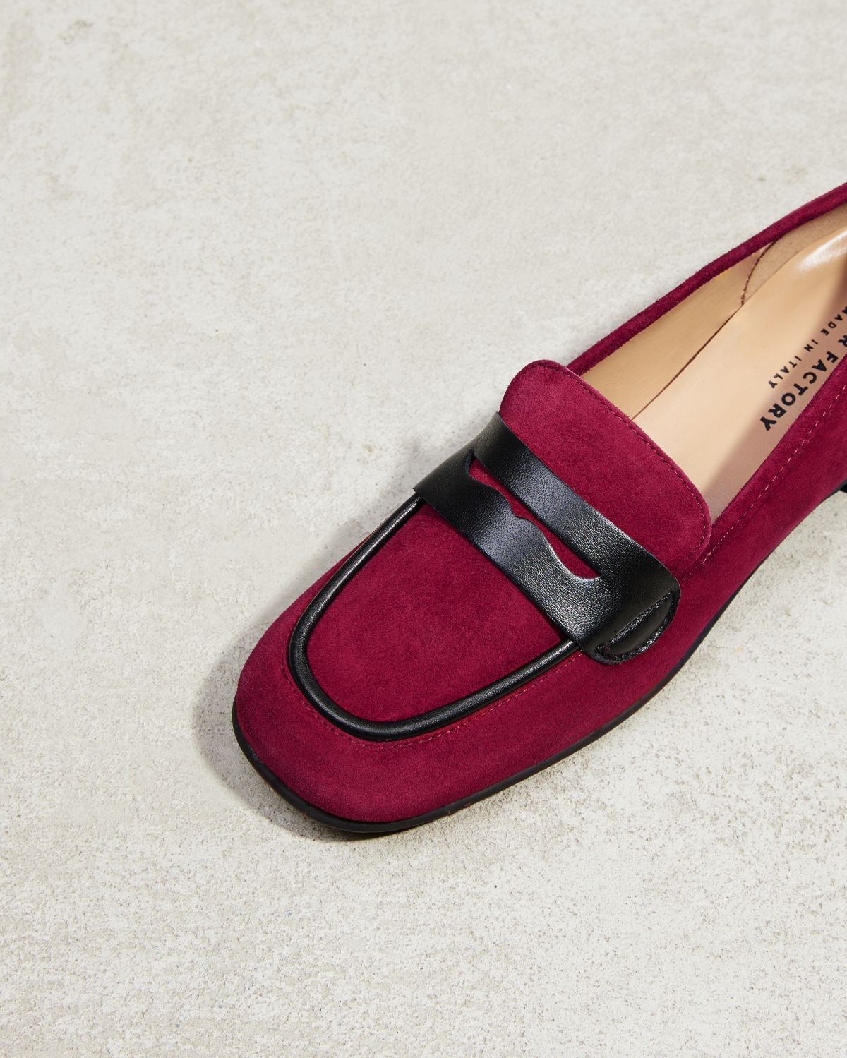 Бордовые замшевые лоферы - Image 4 of 4