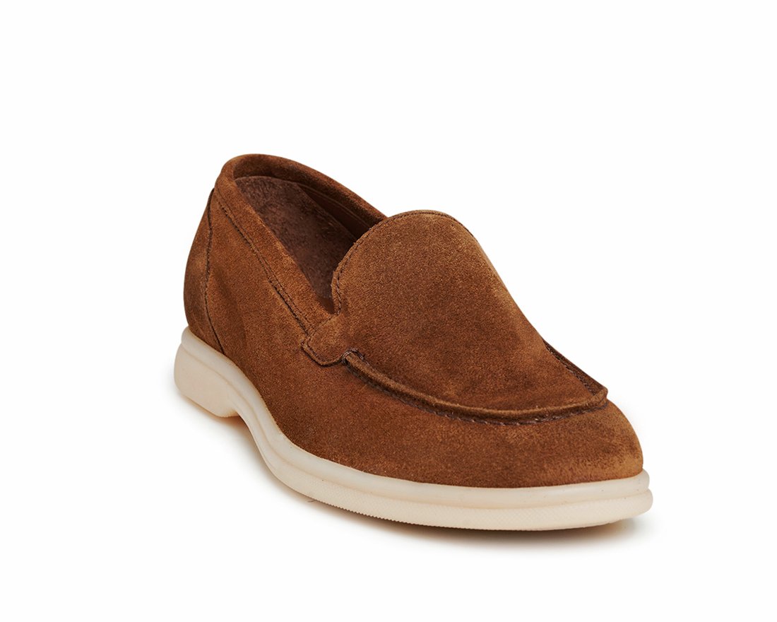 Коричневые замшевые лоферы - Image 2 of 5