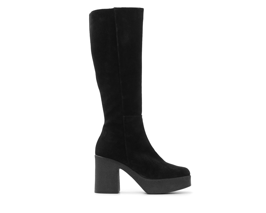 Черные замшевые сапоги - Main image