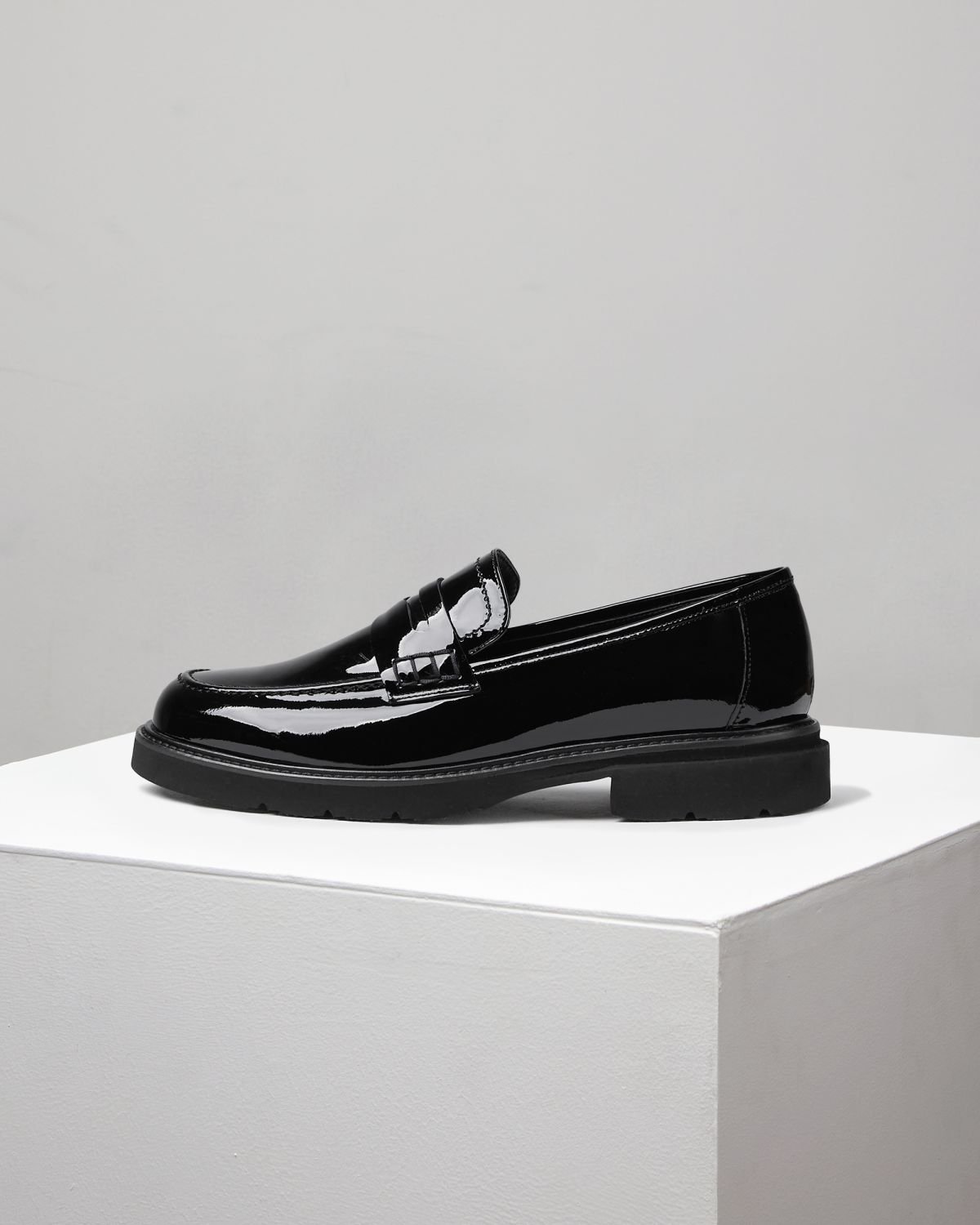 Черные кожаные лоферы - Main image