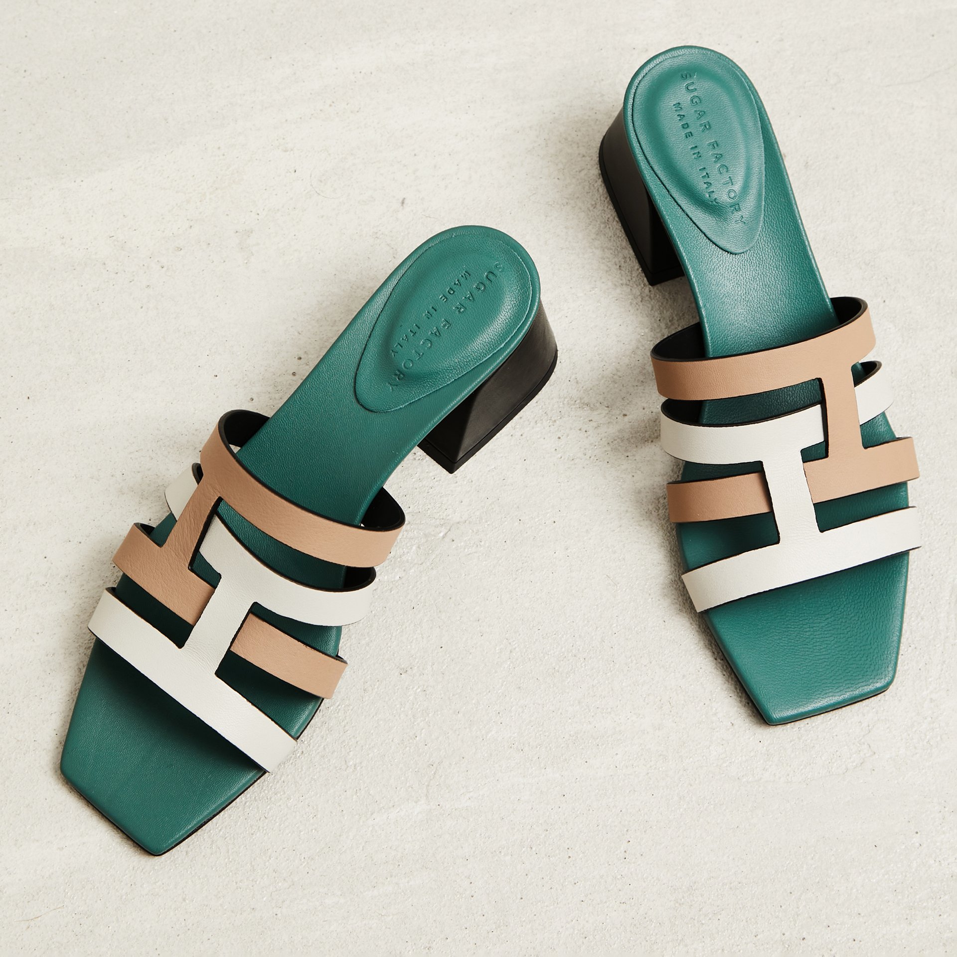 Бежевые кожаные мюли - Image 2 of 5