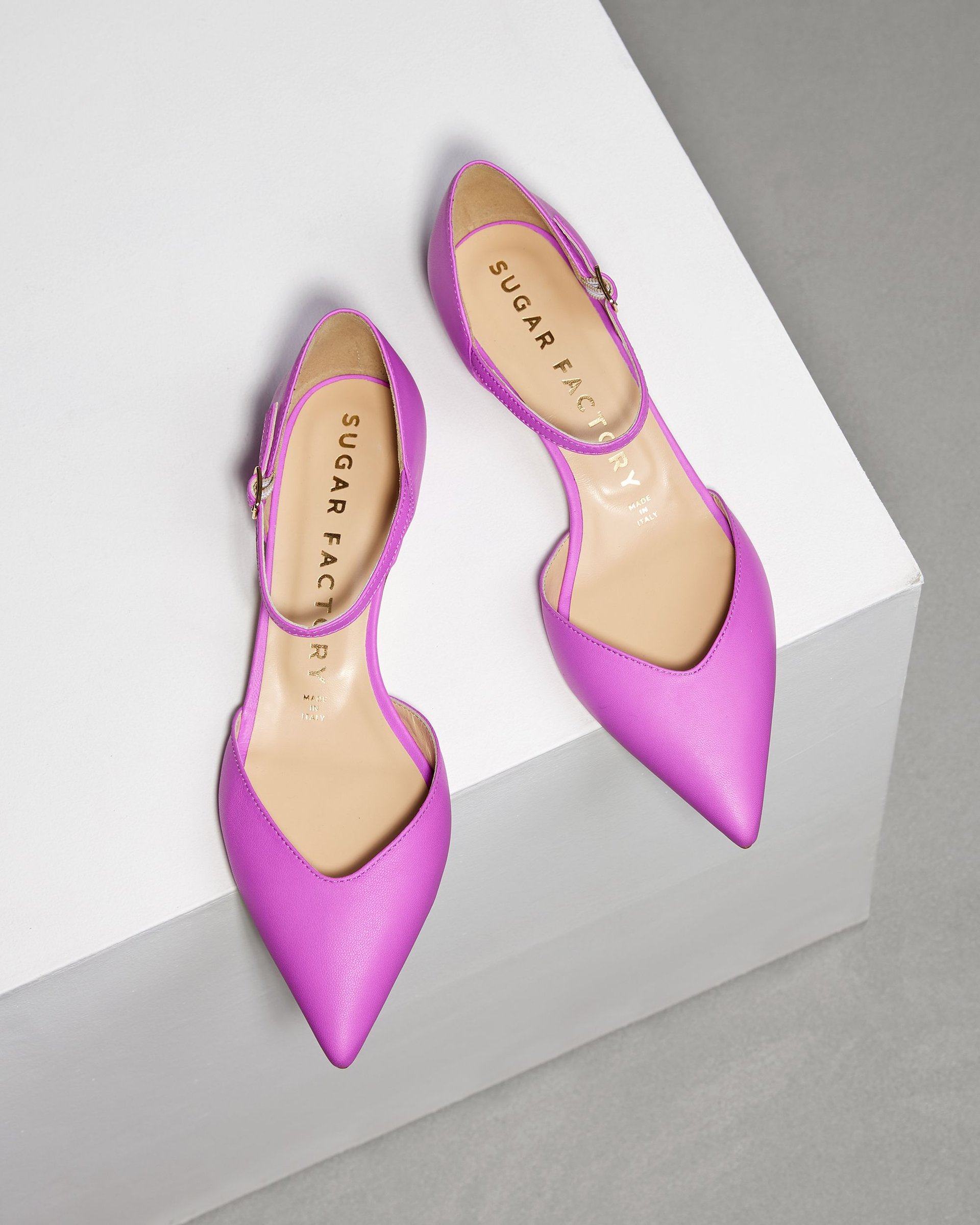 Фуксия кожаные туфли - Image 2 of 7