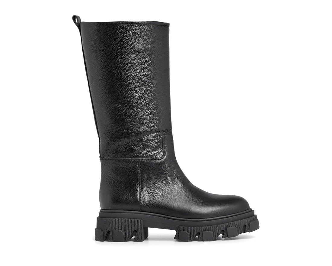 Черные кожаные сапоги - Main image