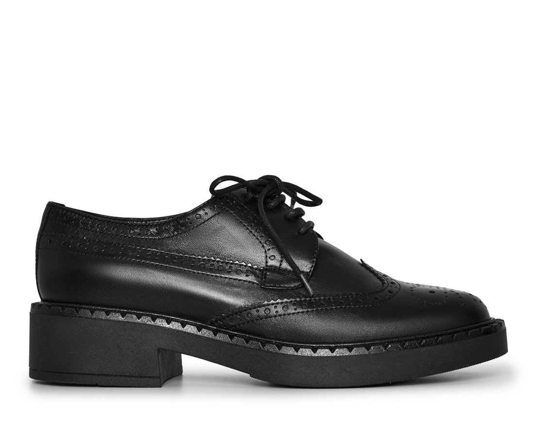 Черные кожаные полуботинки - Main image