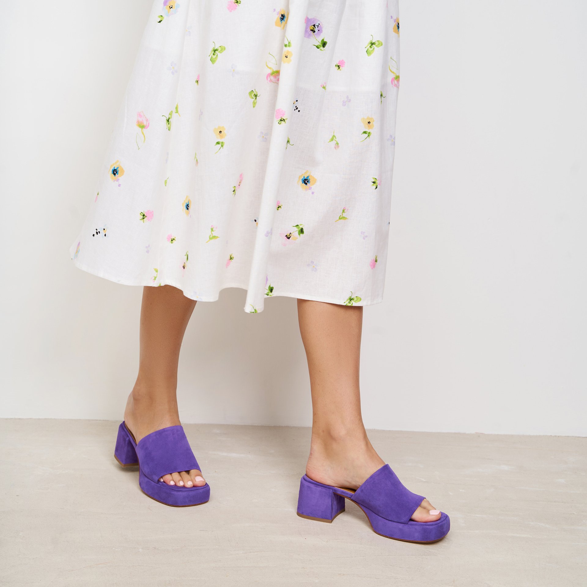 Фиолетовые замшевые мюли - Image 6 of 6