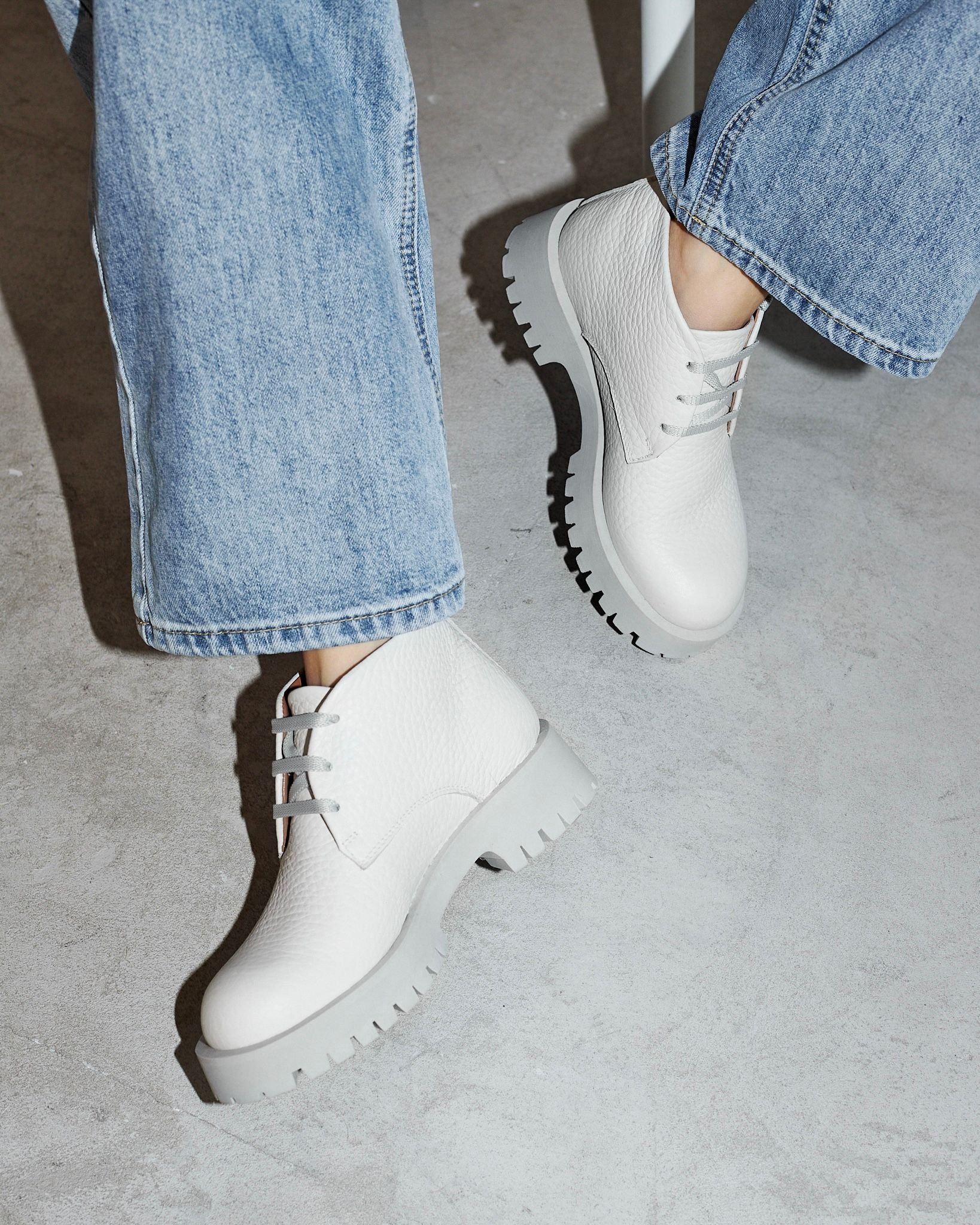 Белые кожаные ботинки - Image 2 of 7