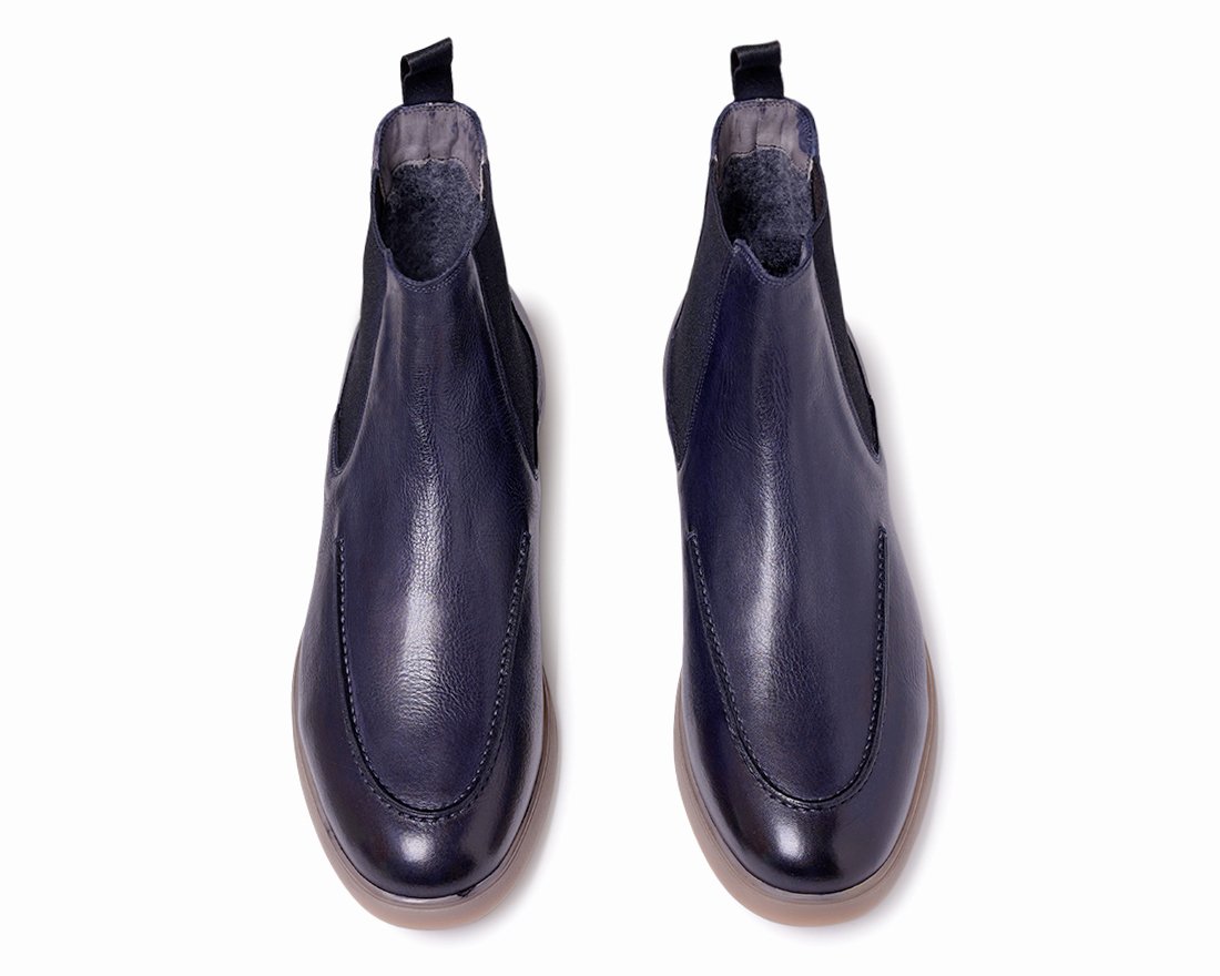 Мужские  утепленные темно-синие челси - Image 3 of 4