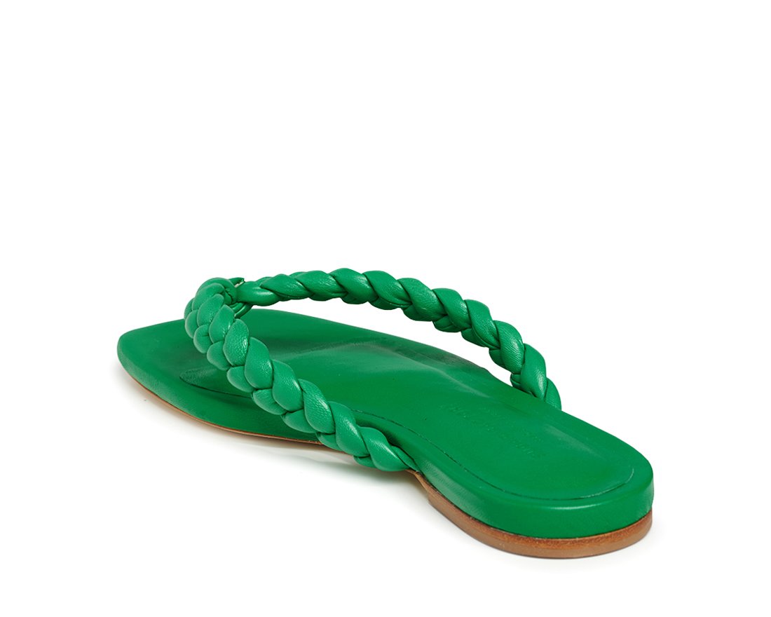 Зеленые кожаные шлепанцы - Image 3 of 5