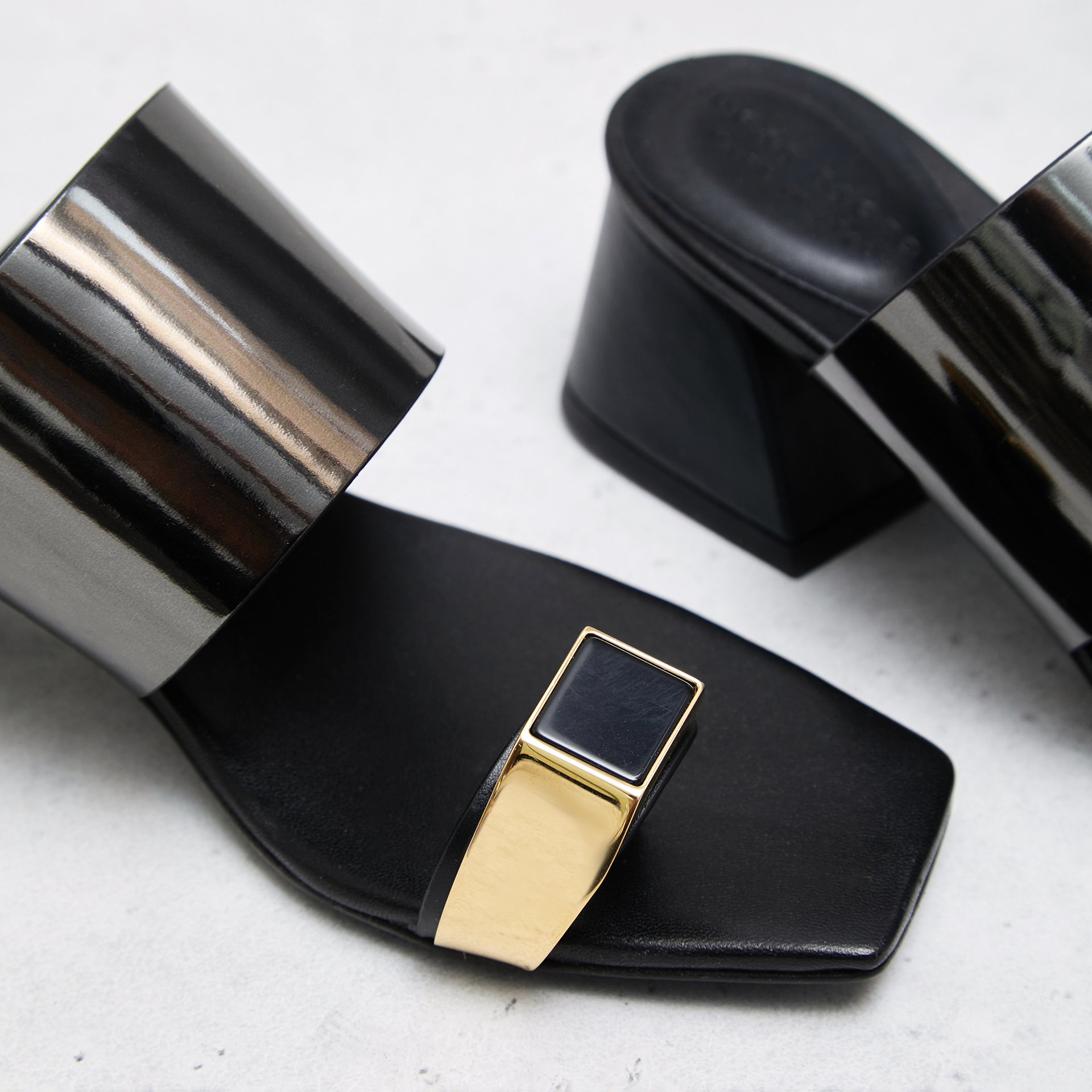 Черные кожаные мюли - Image 3 of 5