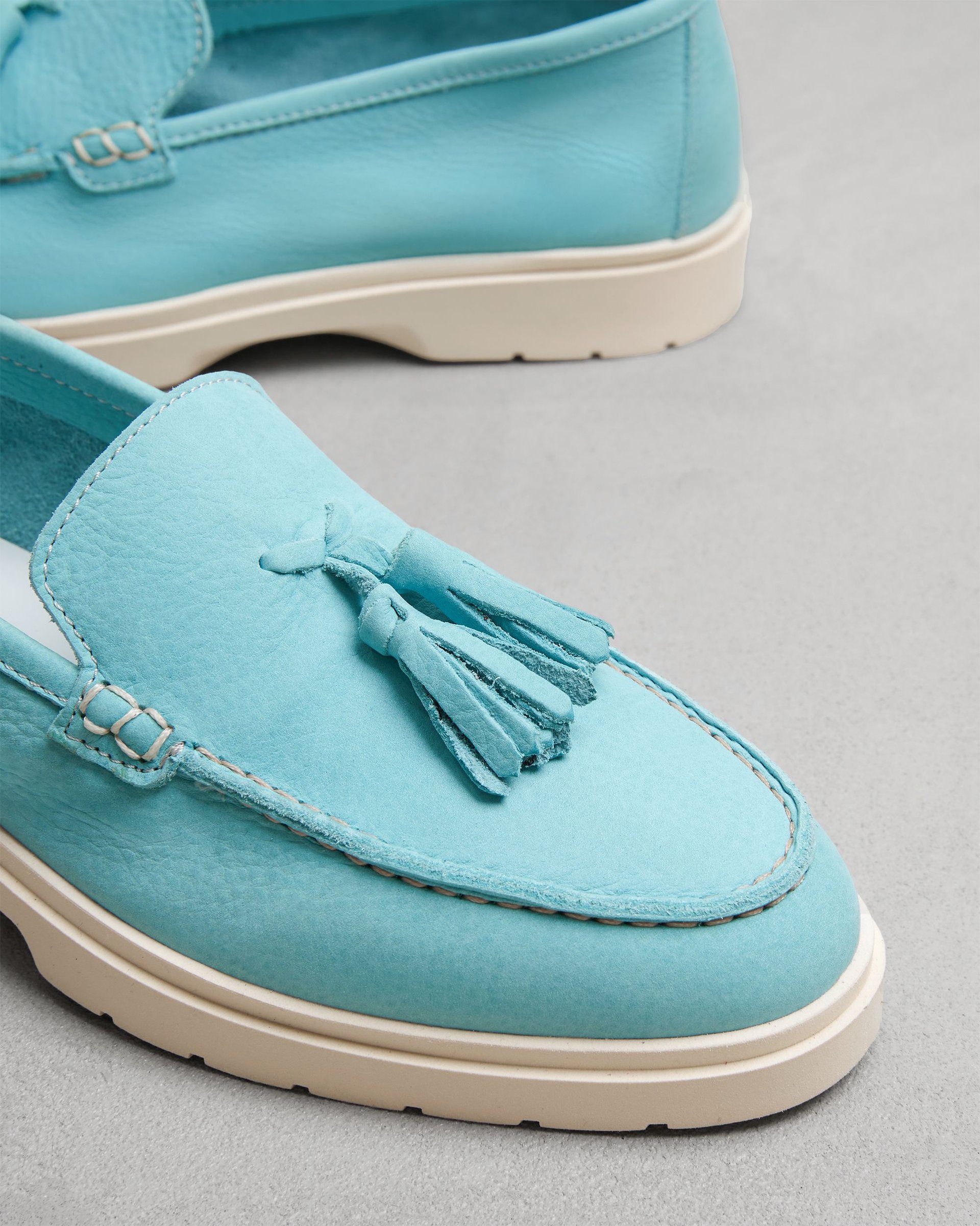 Бирюзовые лоферы из нубука - Image 4 of 6