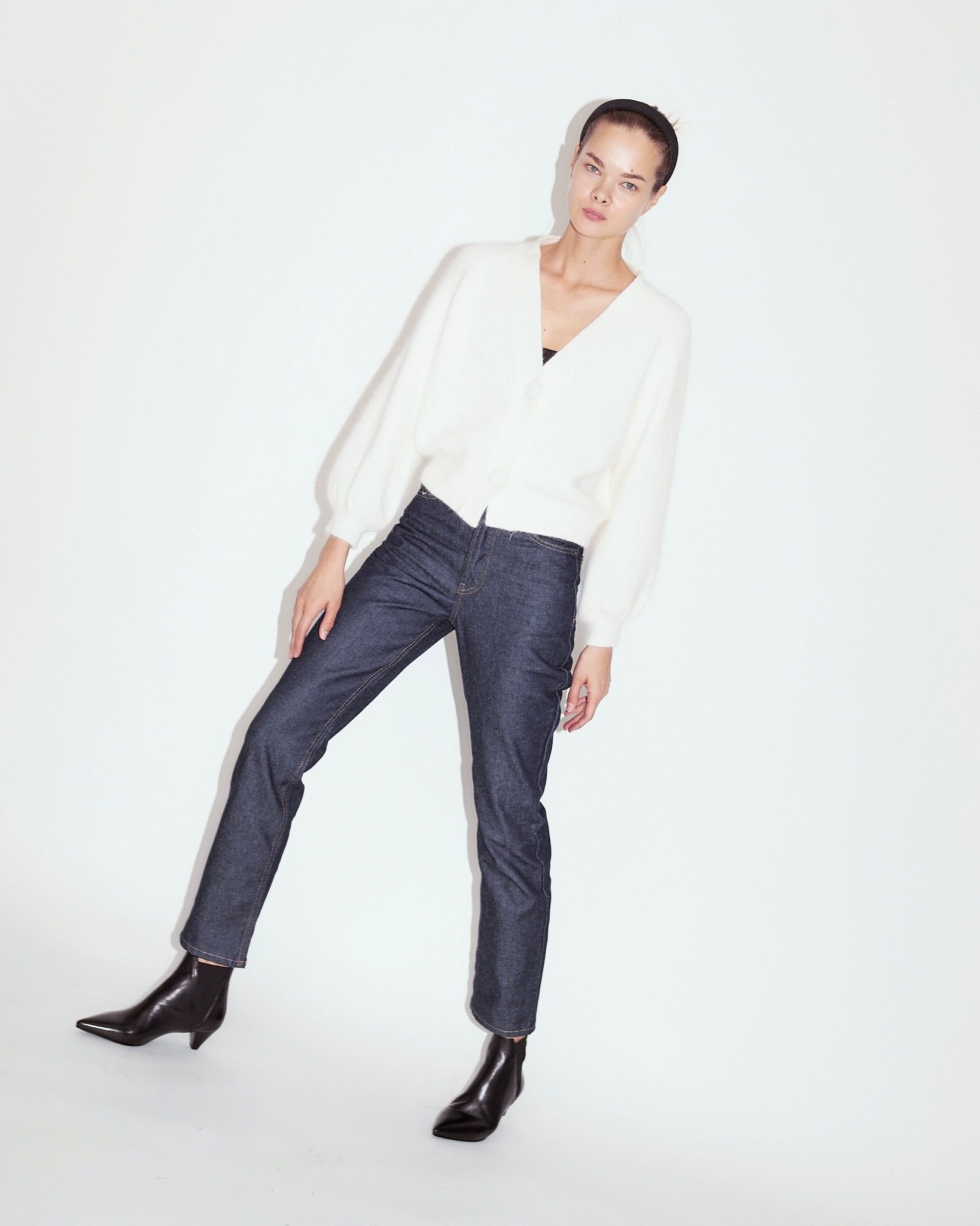 Черные кожаные ботильоны - Main image