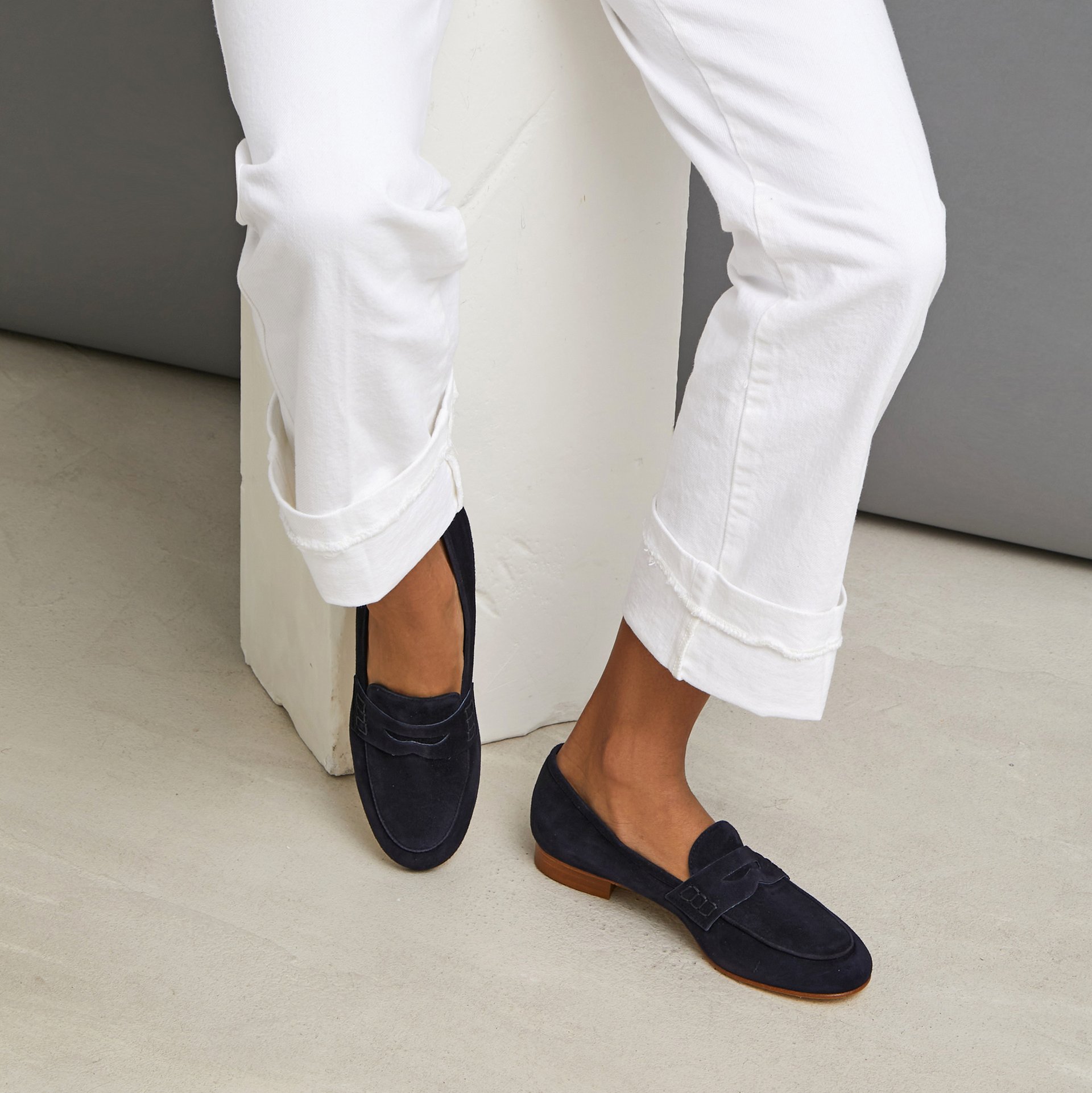 Темно-синие замшевые лоферы - Image 5 of 5