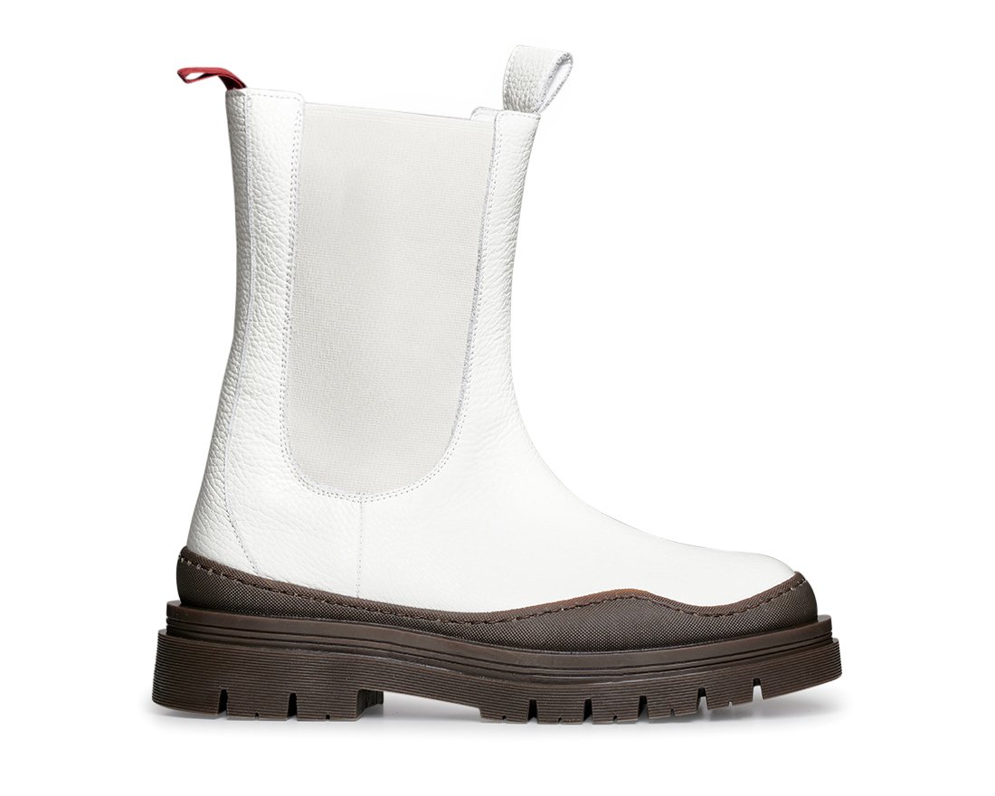 Белые кожаные челси - Main image