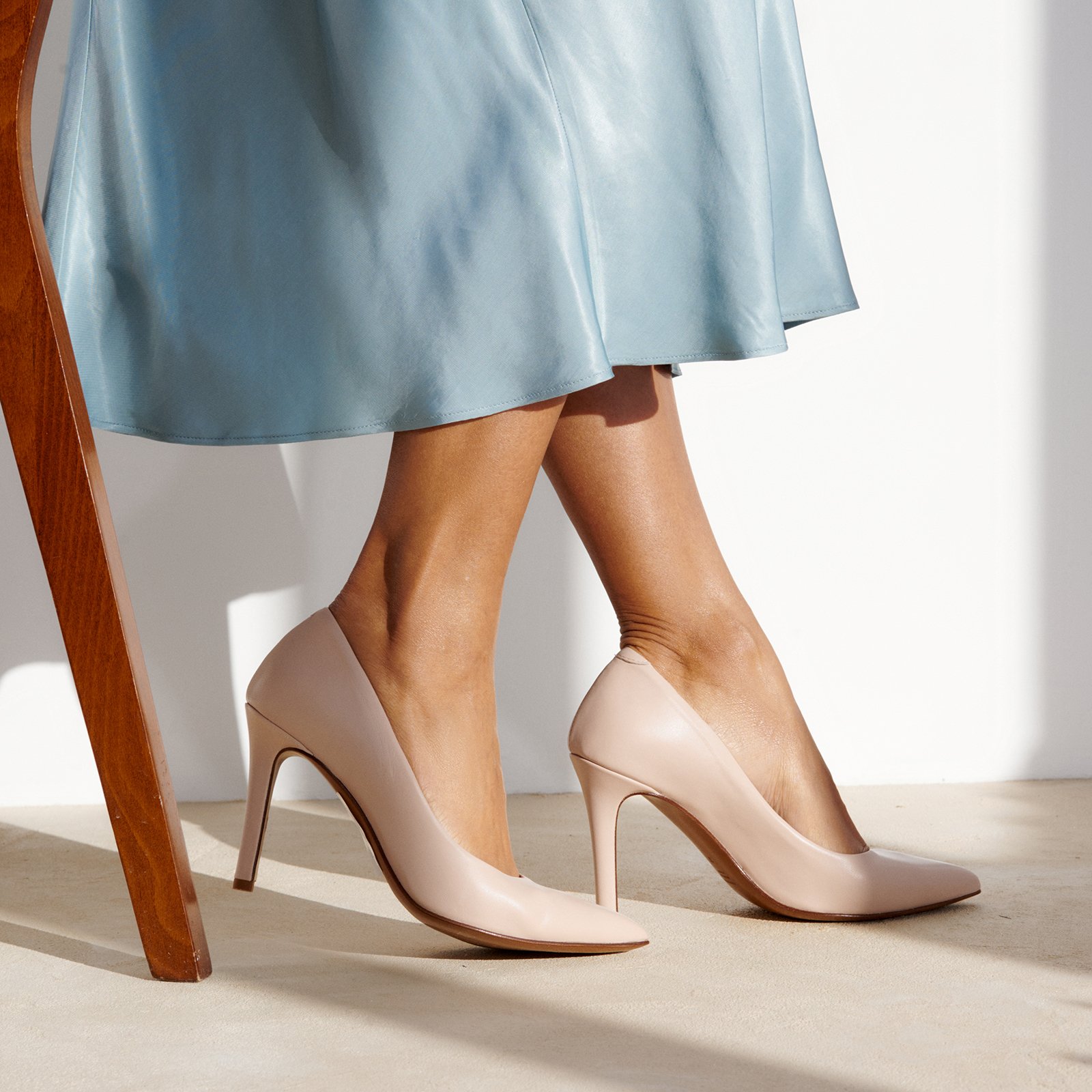 Бежевые кожаные туфли - Image 5 of 5