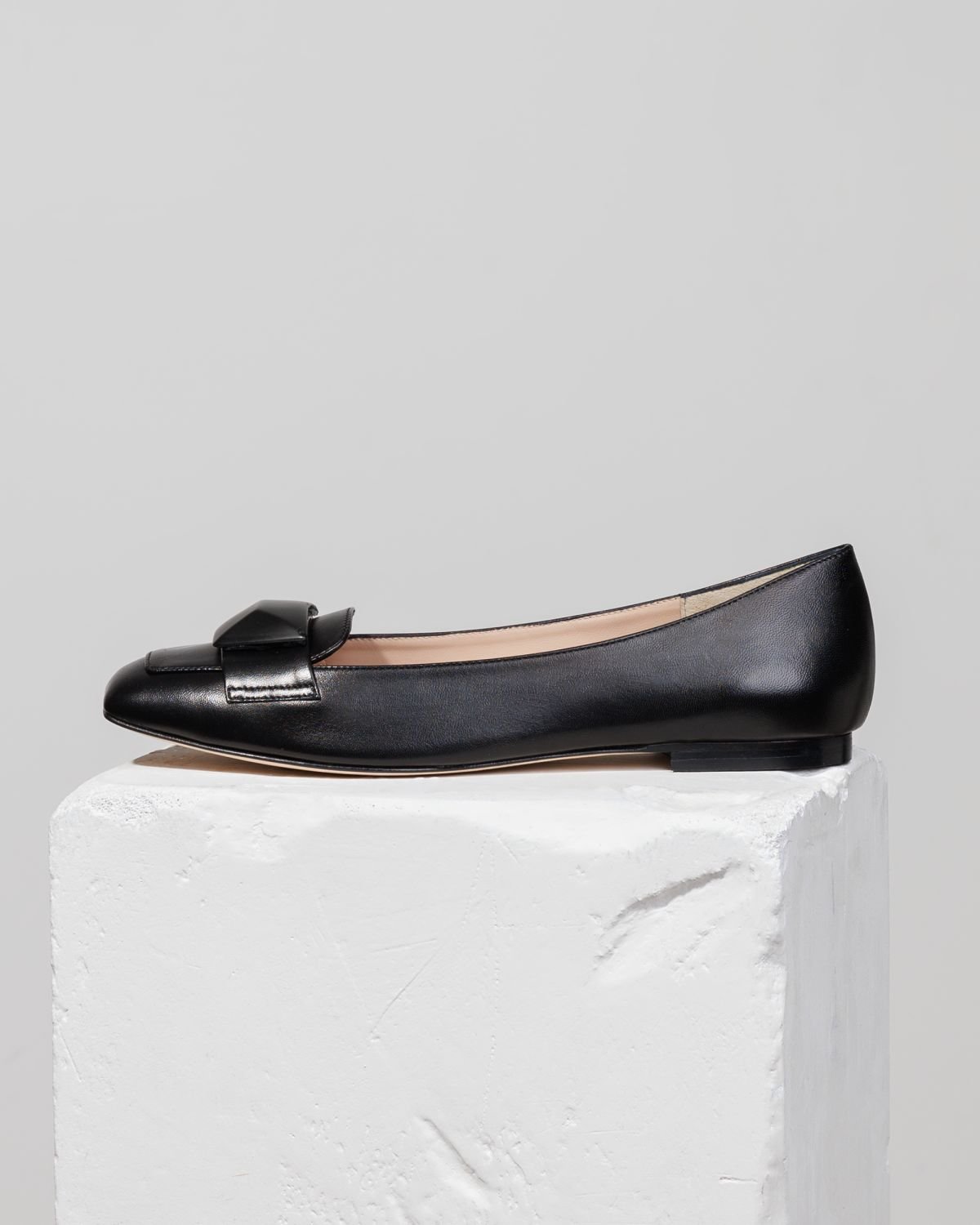 Черные кожаные балетки - Main image