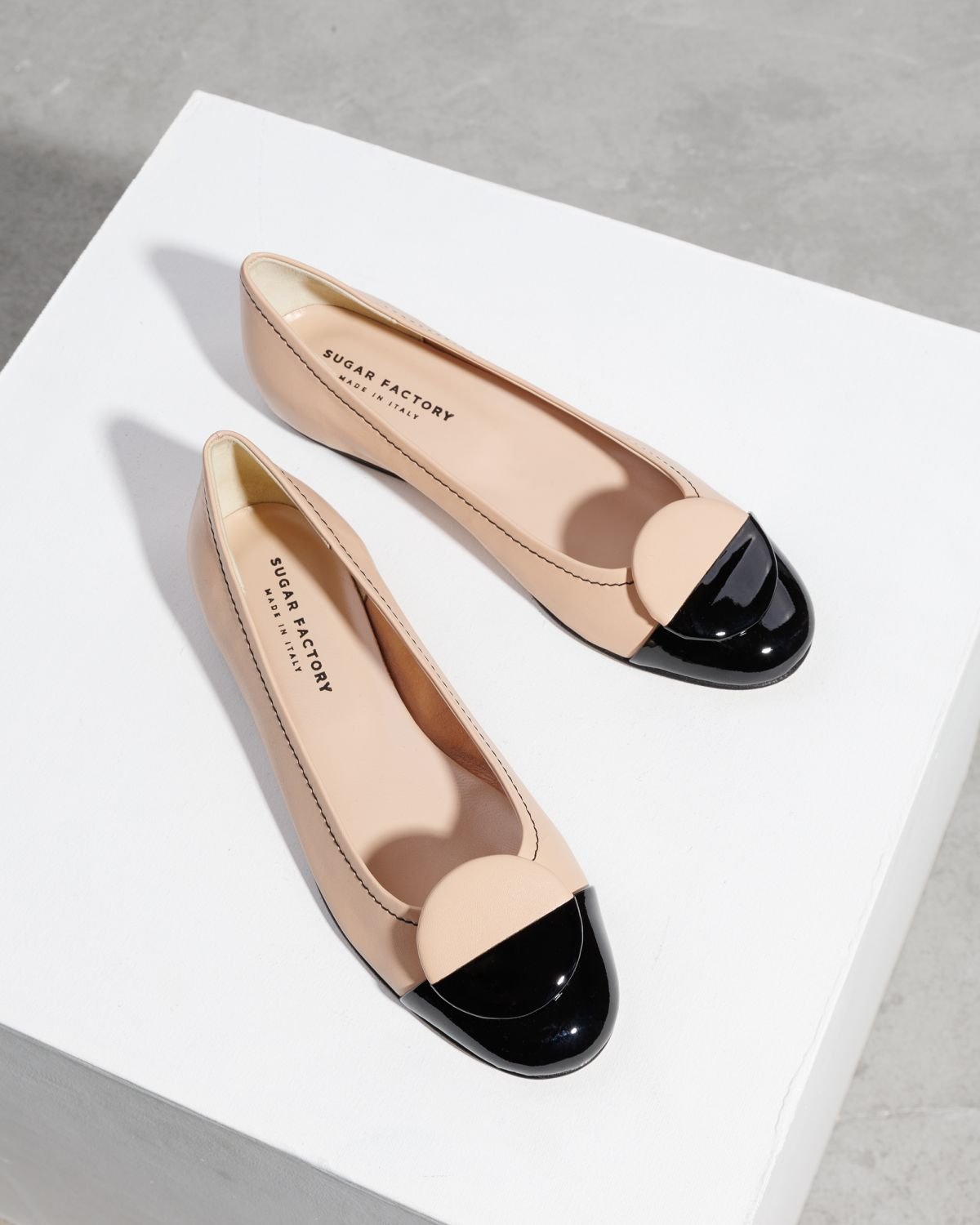 Бежевые кожаные балетки - Image 2 of 6