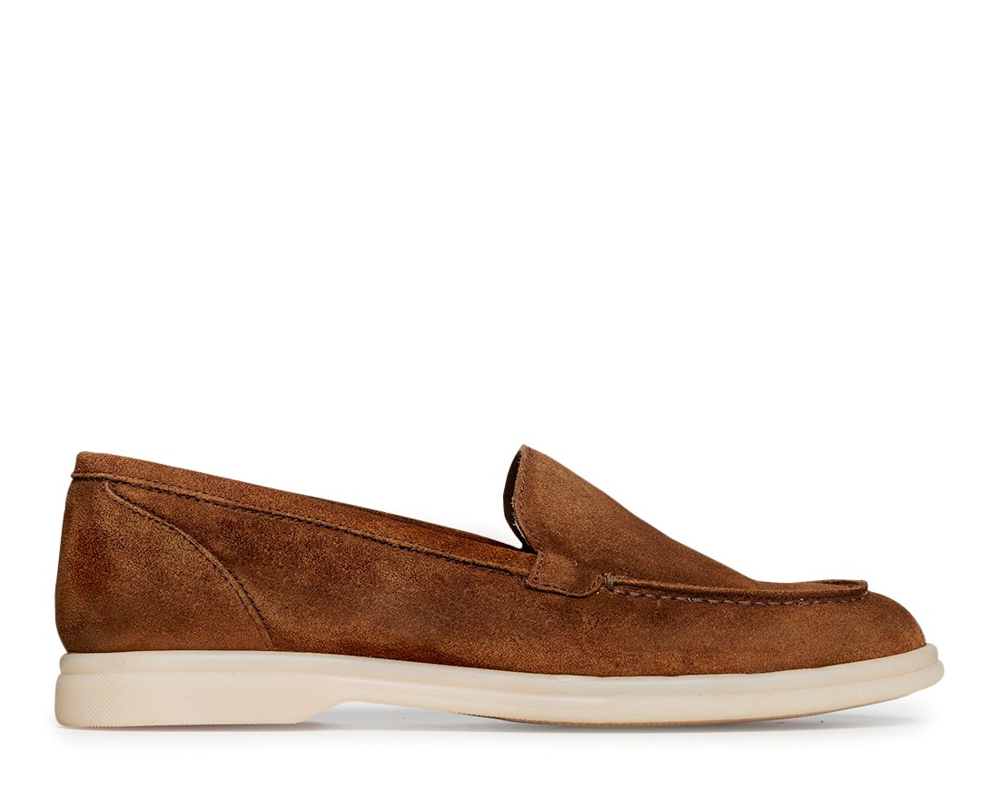 Коричневые замшевые лоферы - Main image