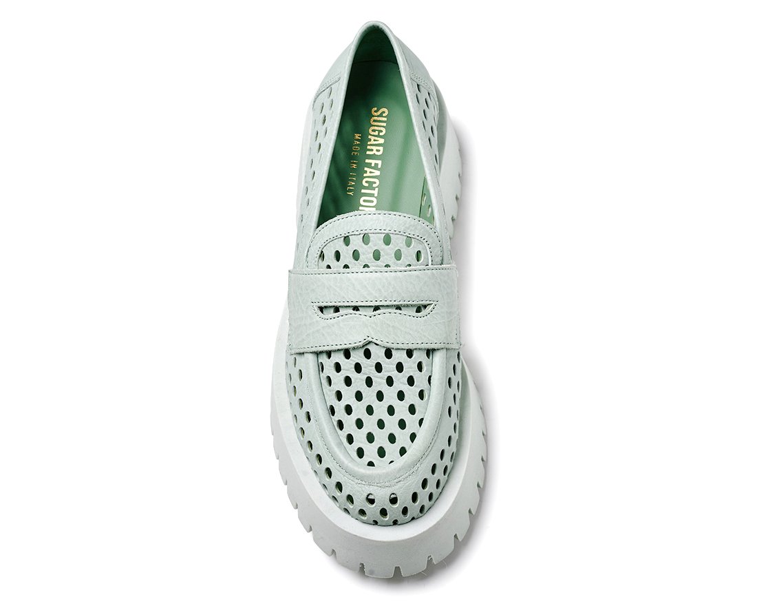 Зеленые кожаные лоферы - Image 4 of 5