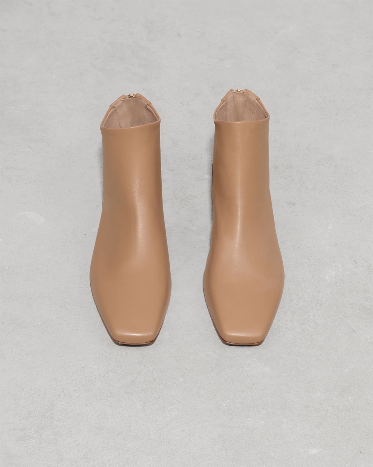 Бежевые кожаные ботильоны - Image 5 of 5