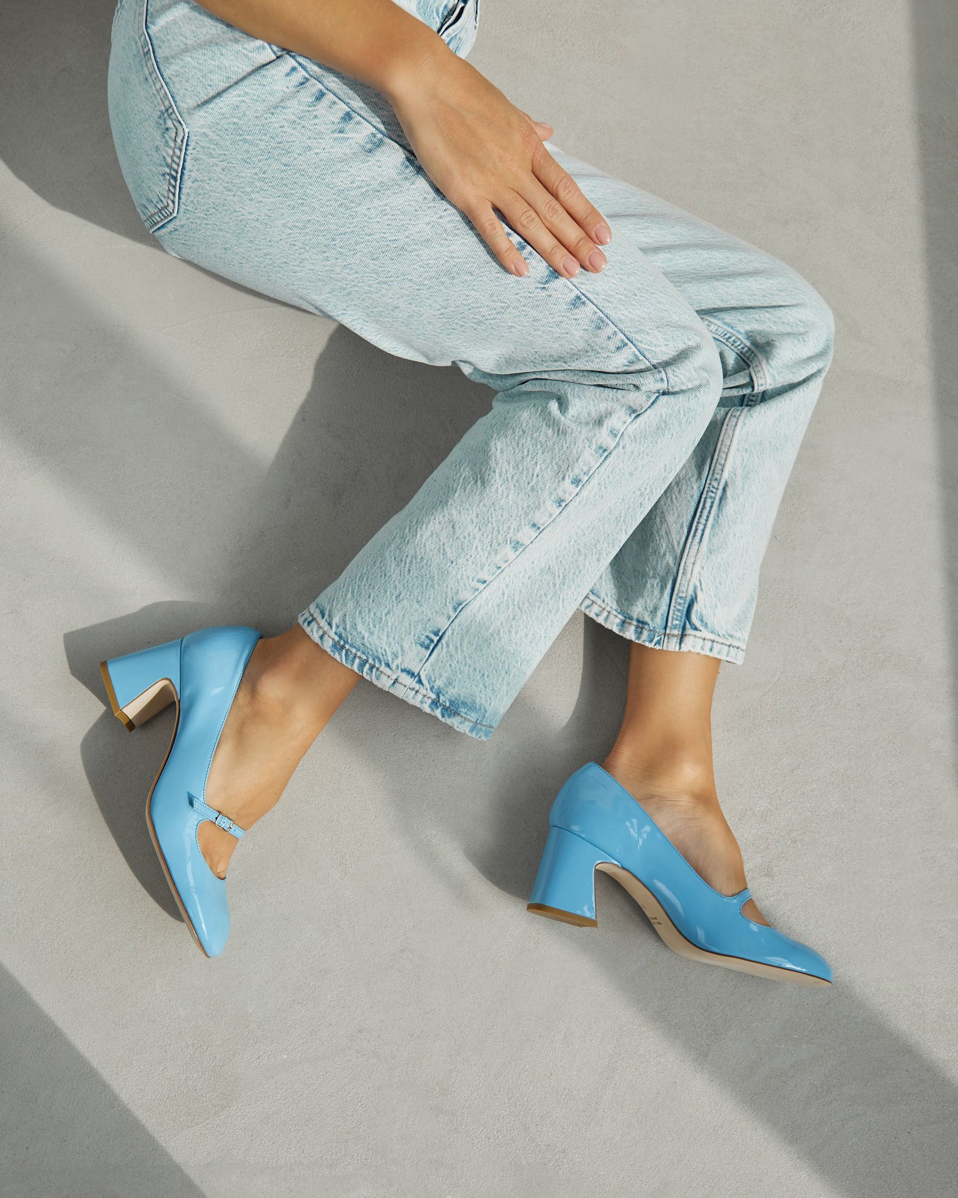 Голубые кожаные туфли - Image 6 of 6