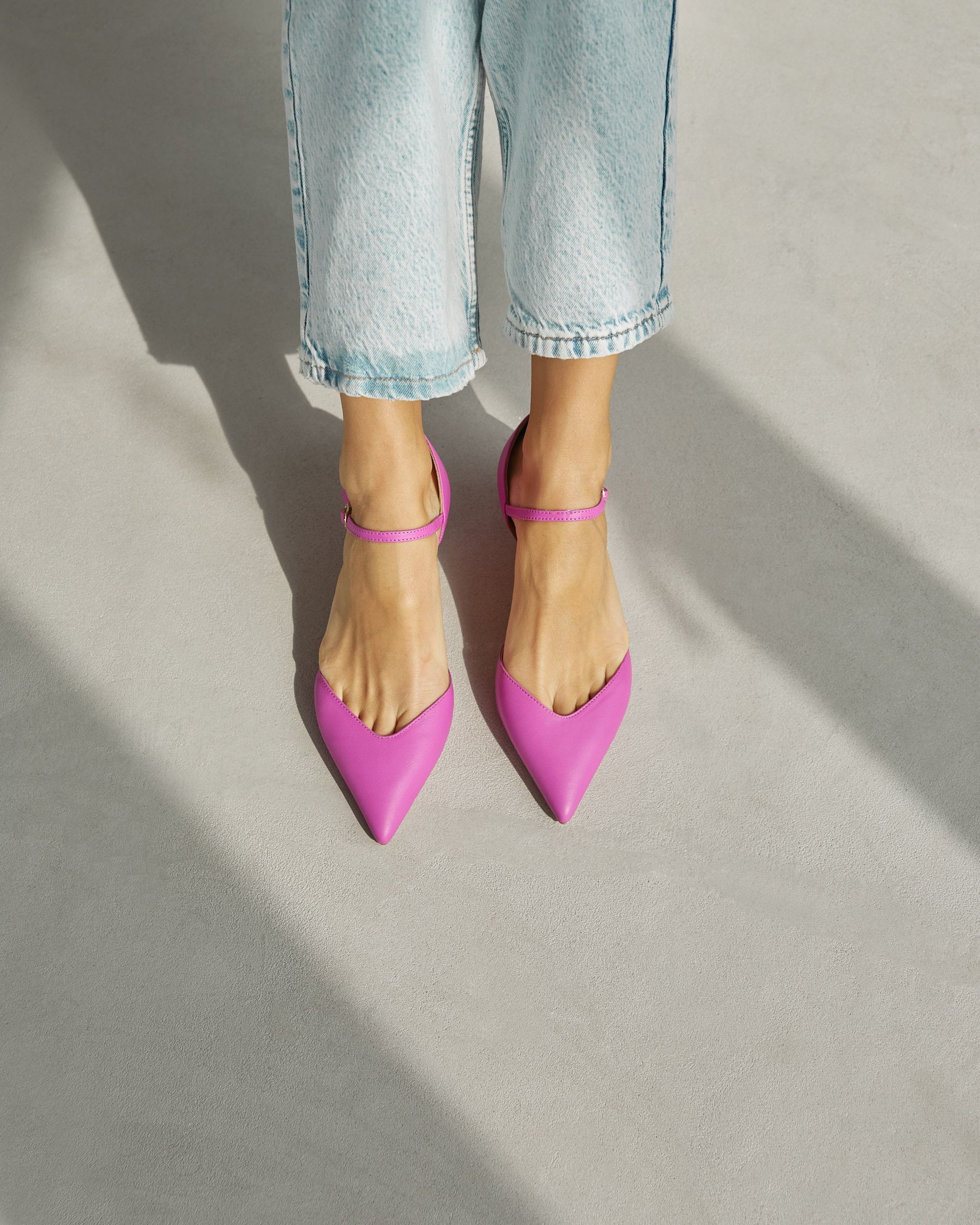 Фуксия кожаные туфли - Image 7 of 7
