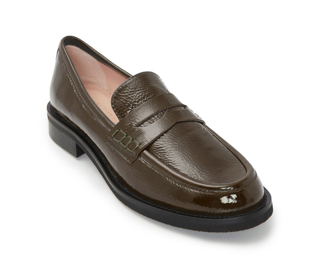 Оливковые кожаные лоферы - Image 2 of 4