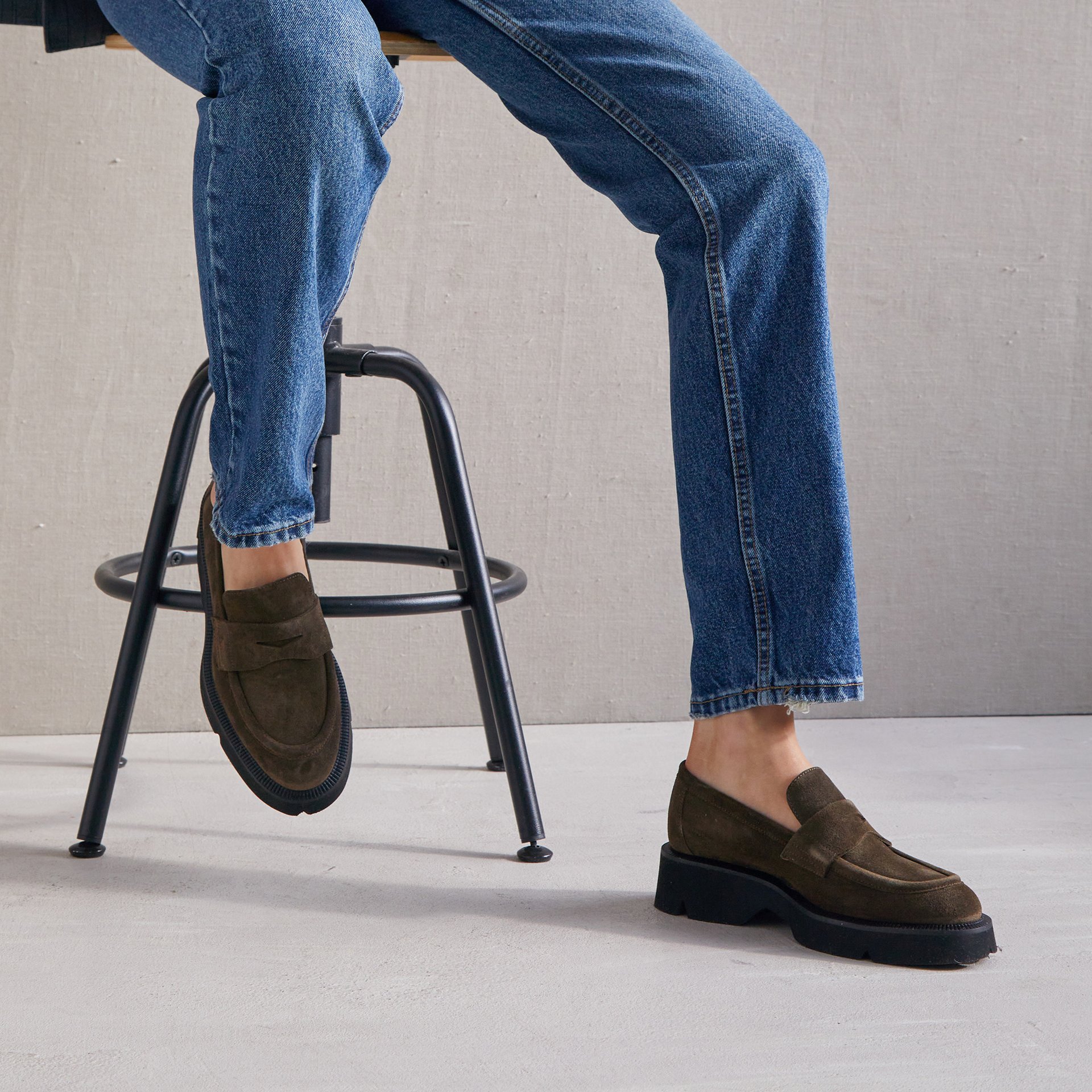 Коричневые замшевые лоферы - Image 5 of 5