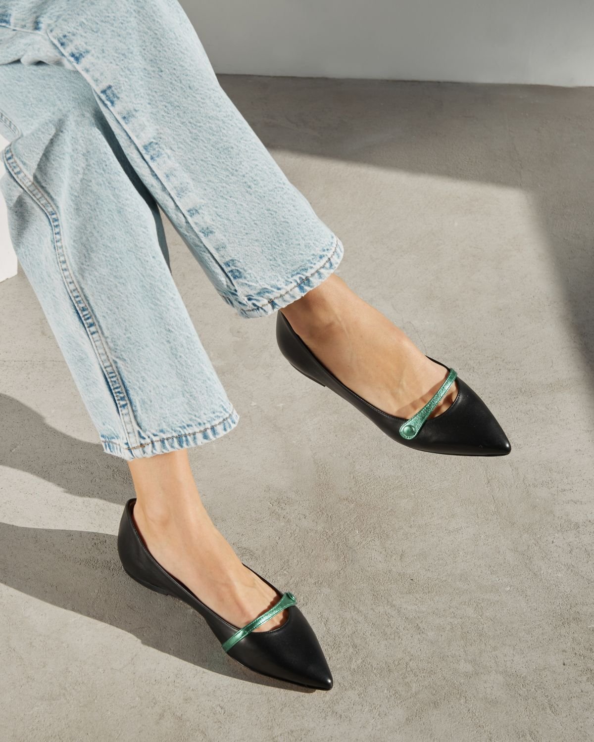 Черные кожаные балетки - Image 6 of 6