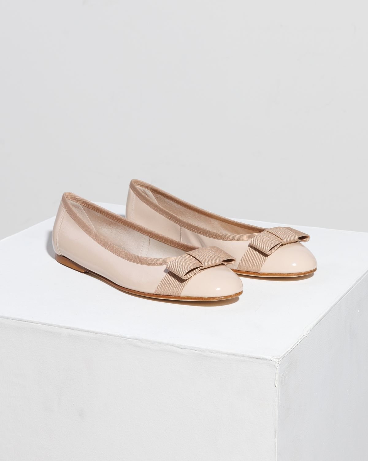 Светло-бежевые кожаные балетки - Image 3 of 4