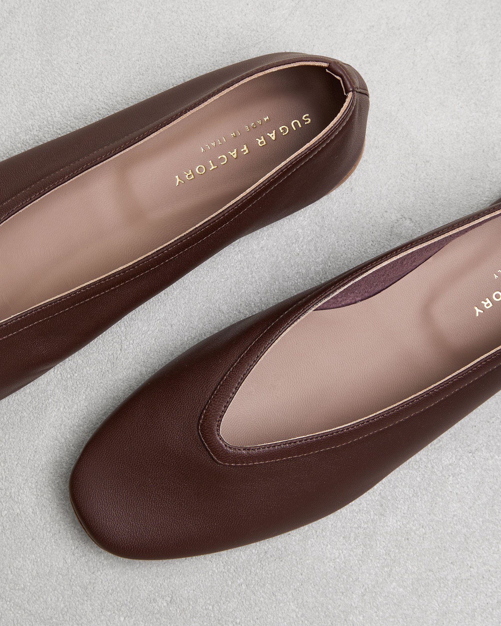 Коричневые кожаные балетки - Image 4 of 6