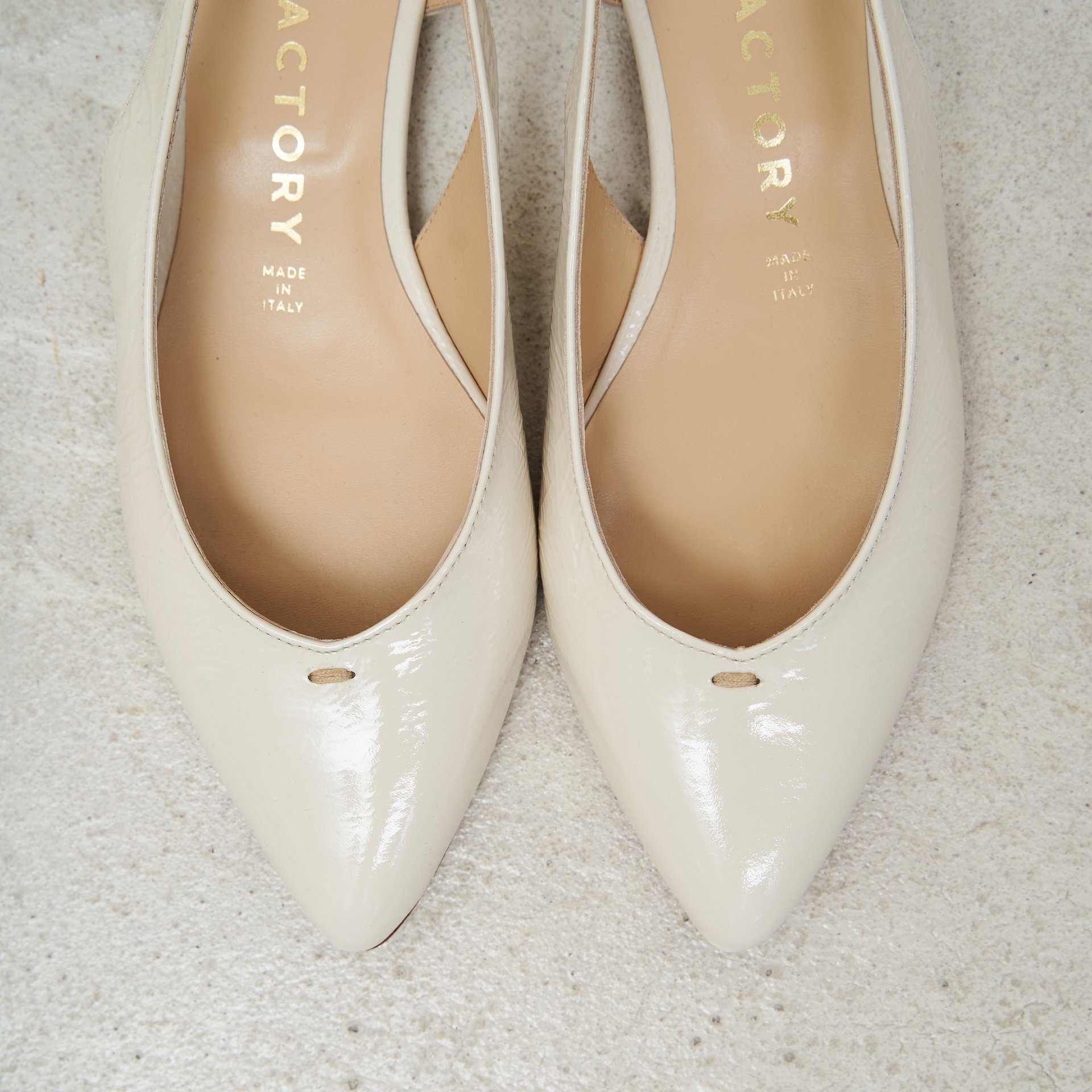 Бежевые кожаные балетки - Image 3 of 7