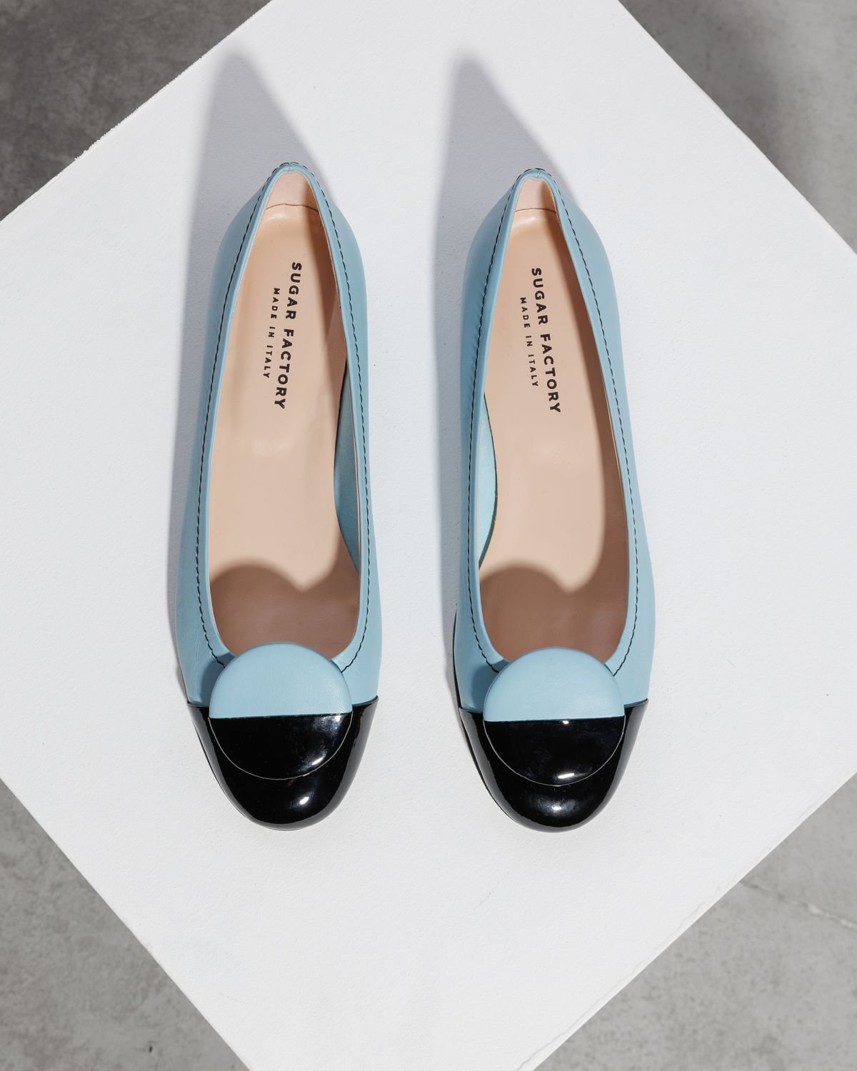 Голубые кожаные балетки - Image 2 of 4