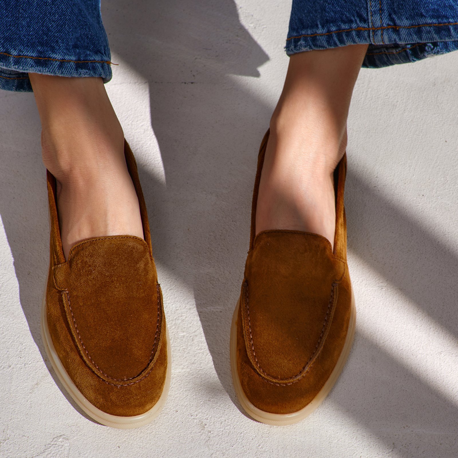 Коричневые замшевые лоферы - Image 5 of 5