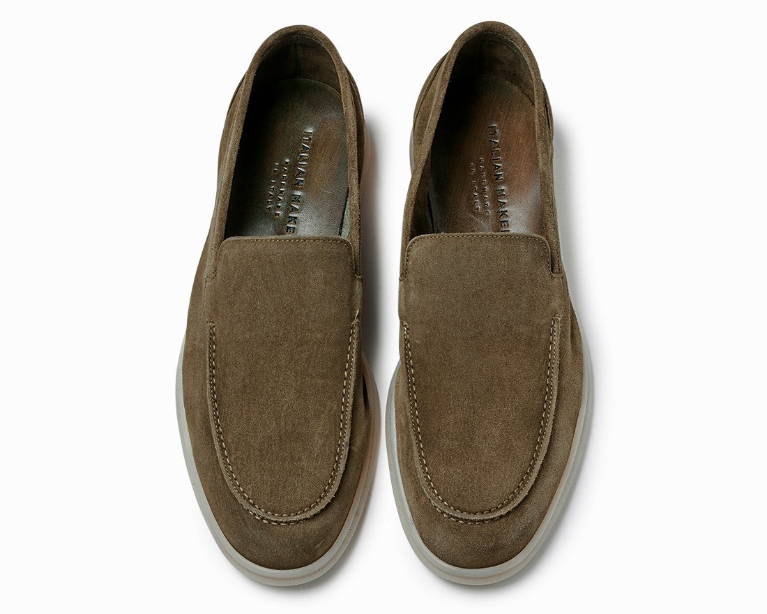 Мужские зеленые замшевые лоферы - Image 3 of 4