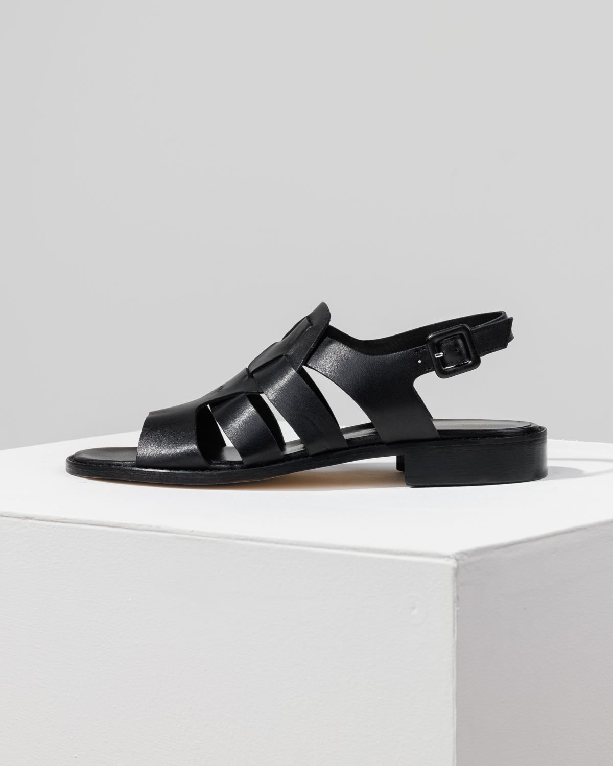 Черные кожаные сандалии - Main image