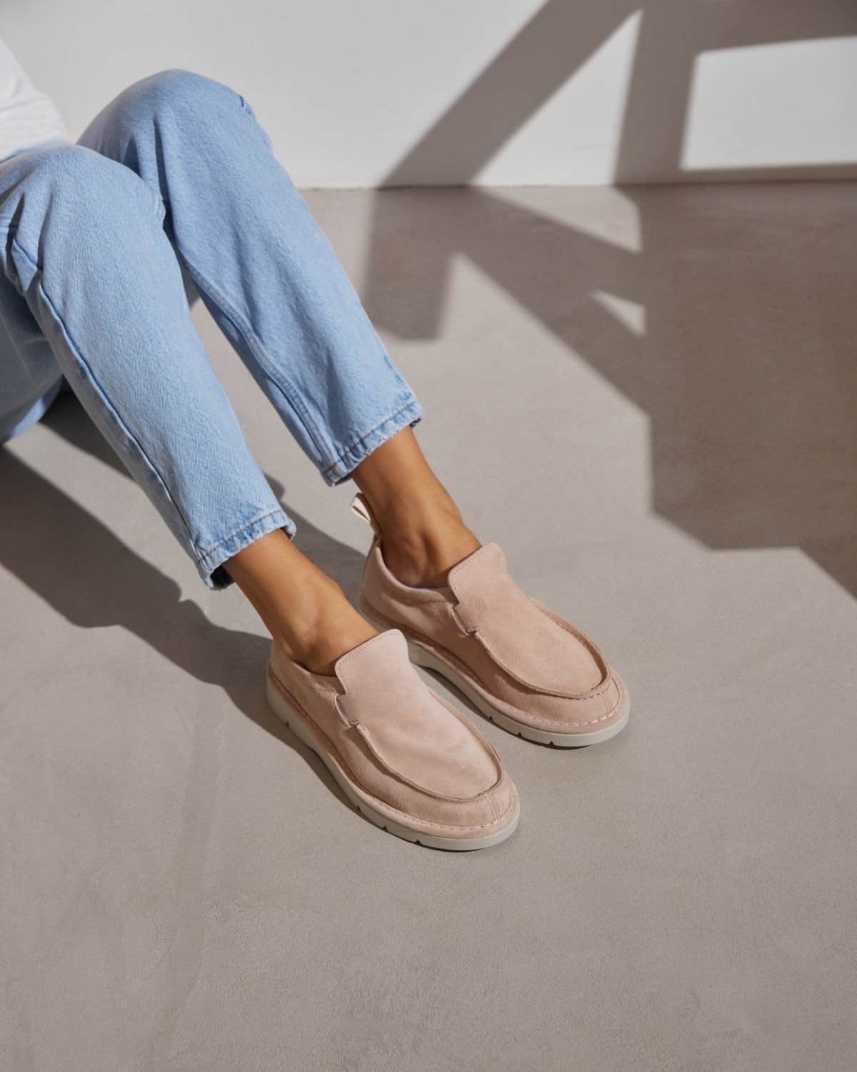 Светло-розовые замшевые мокасины - Image 6 of 6