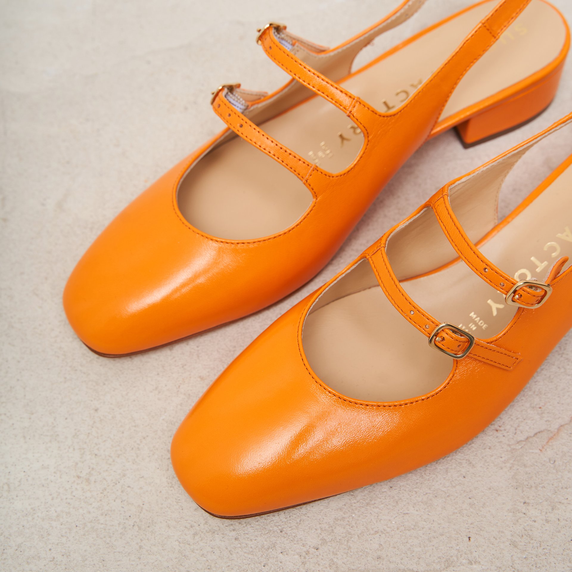 Оранжевые кожаные туфли - Image 3 of 5