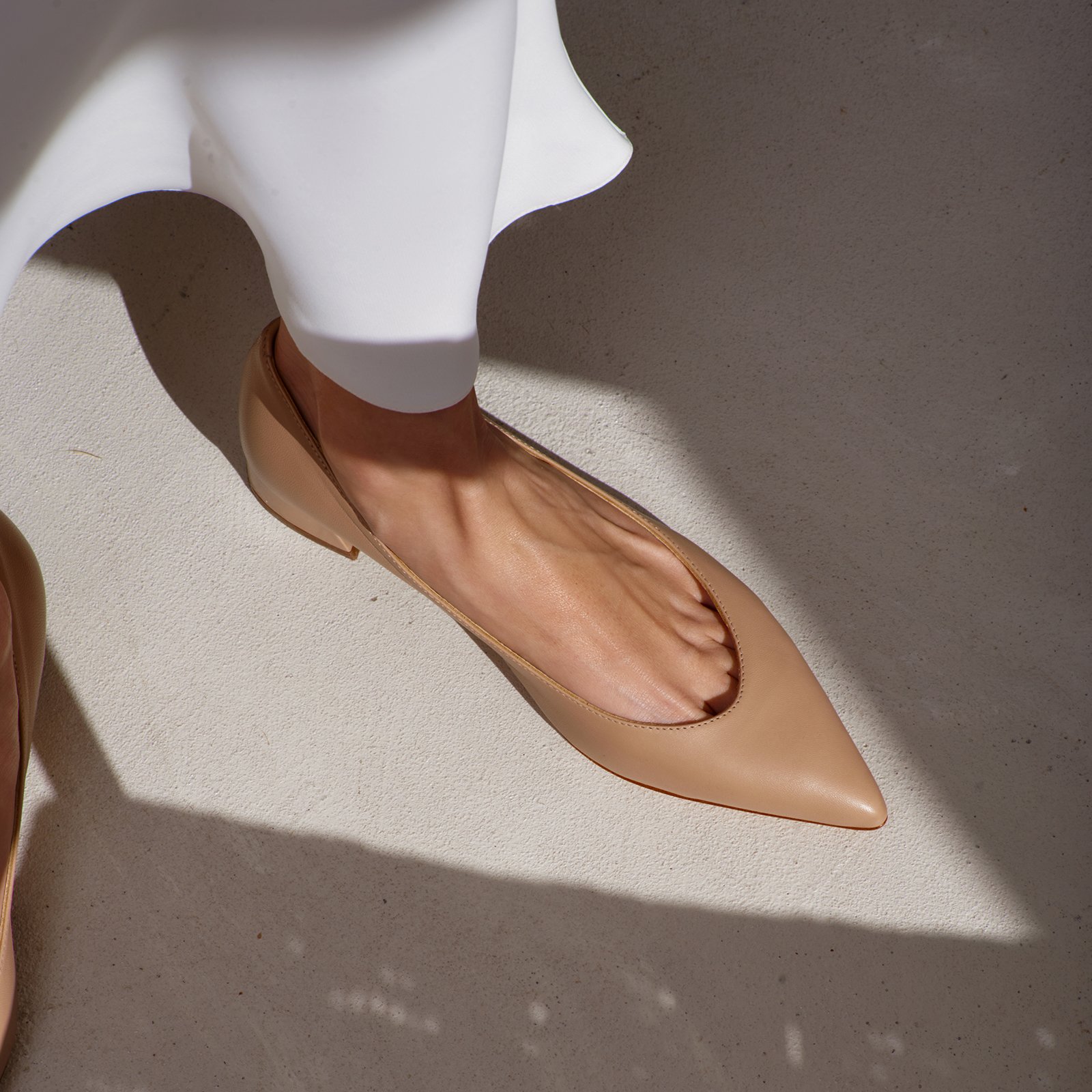 Бежевые кожаные туфли - Image 5 of 5
