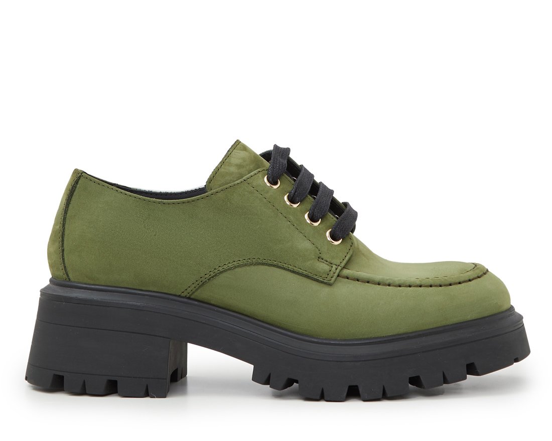 Зеленые замшевые полуботинки - Main image