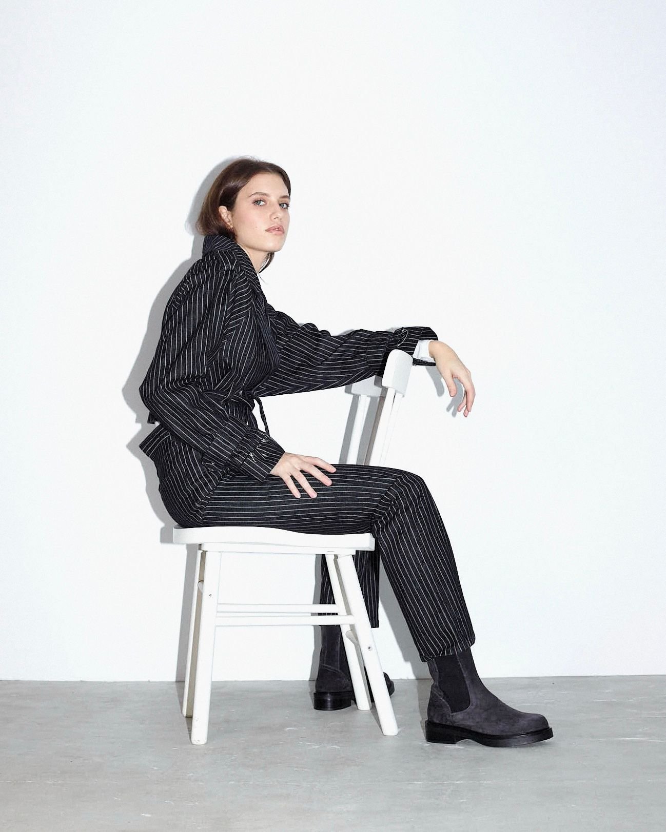 Серые замшевые челси - Main image