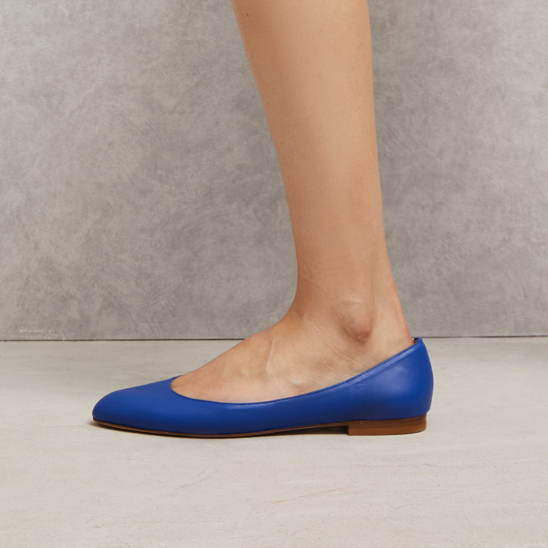Синие кожаные балетки - Image 4 of 5