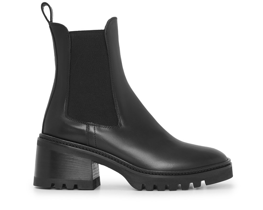 Черные кожаные челси - Main image