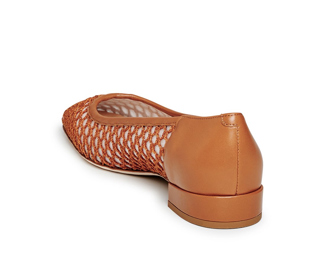 Коричневые текстильные балетки - Image 3 of 5