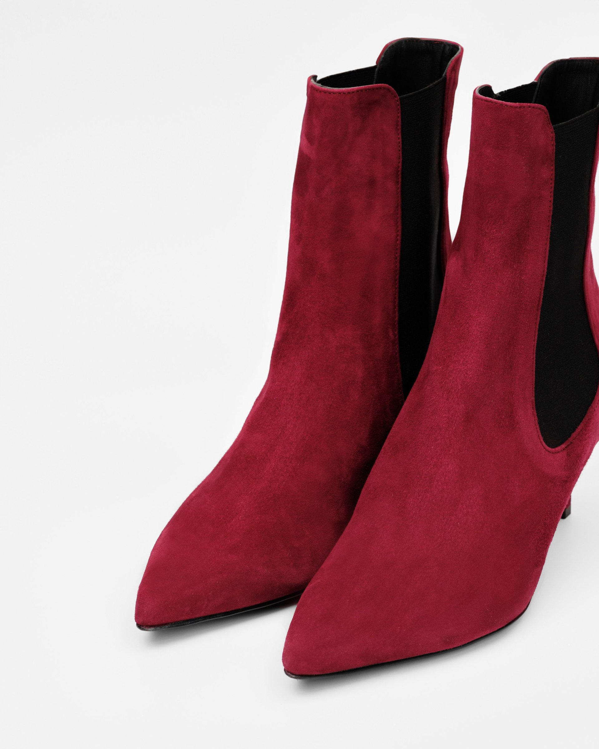 Бордовые замшевые ботильоны - Image 4 of 6