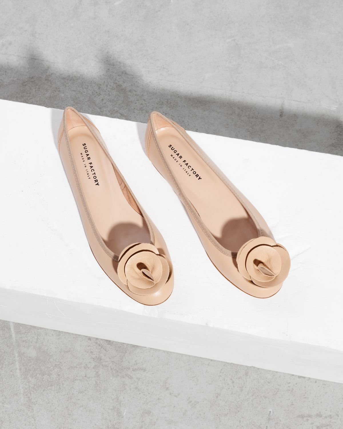 Светло-бежевые кожаные балетки - Image 2 of 4